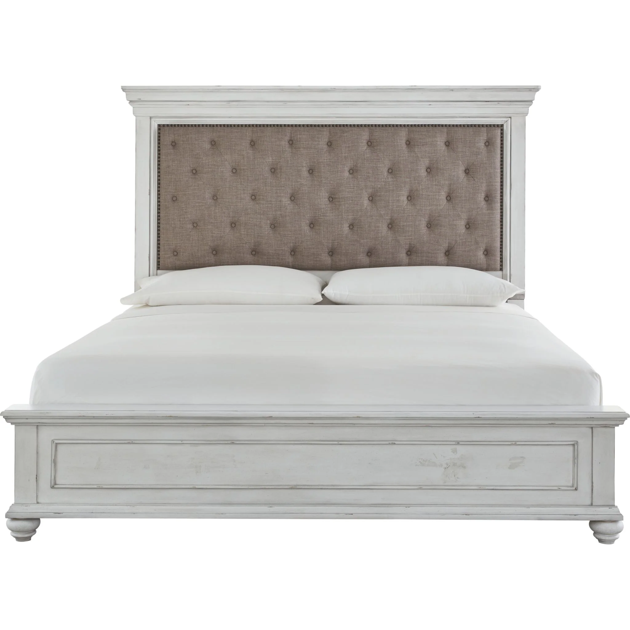 Kanwyn Panel Bed - Whitewash - Image 35