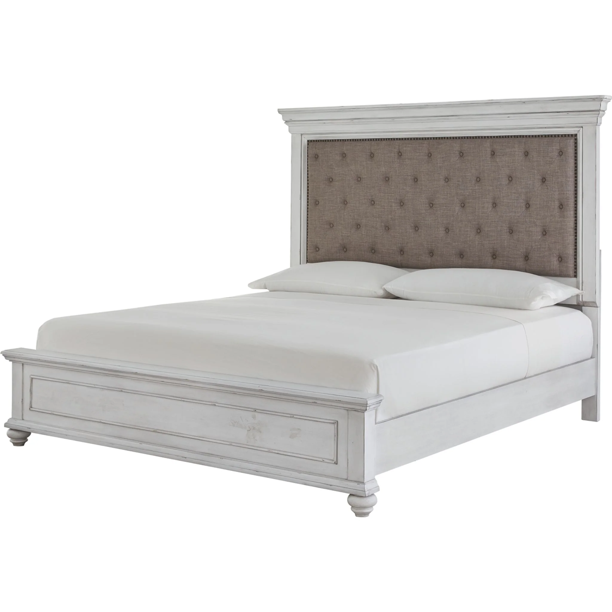 Kanwyn Panel Bed - Whitewash - Image 46