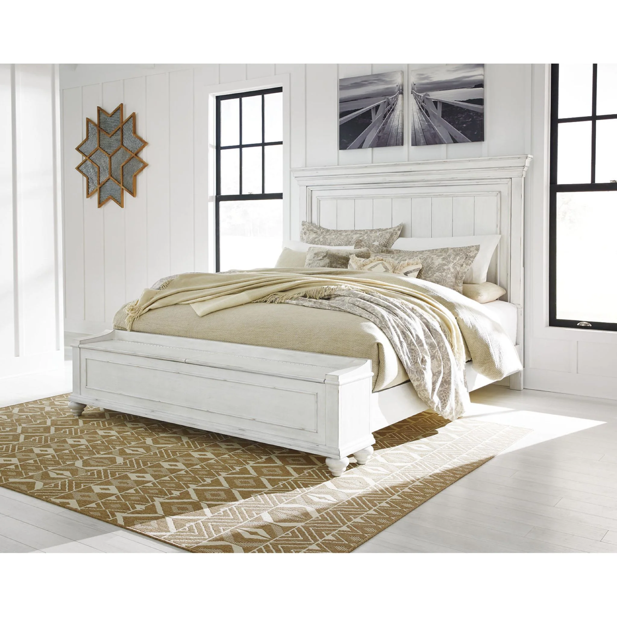 Kanwyn Storage Bed - Whitewash - Image 18