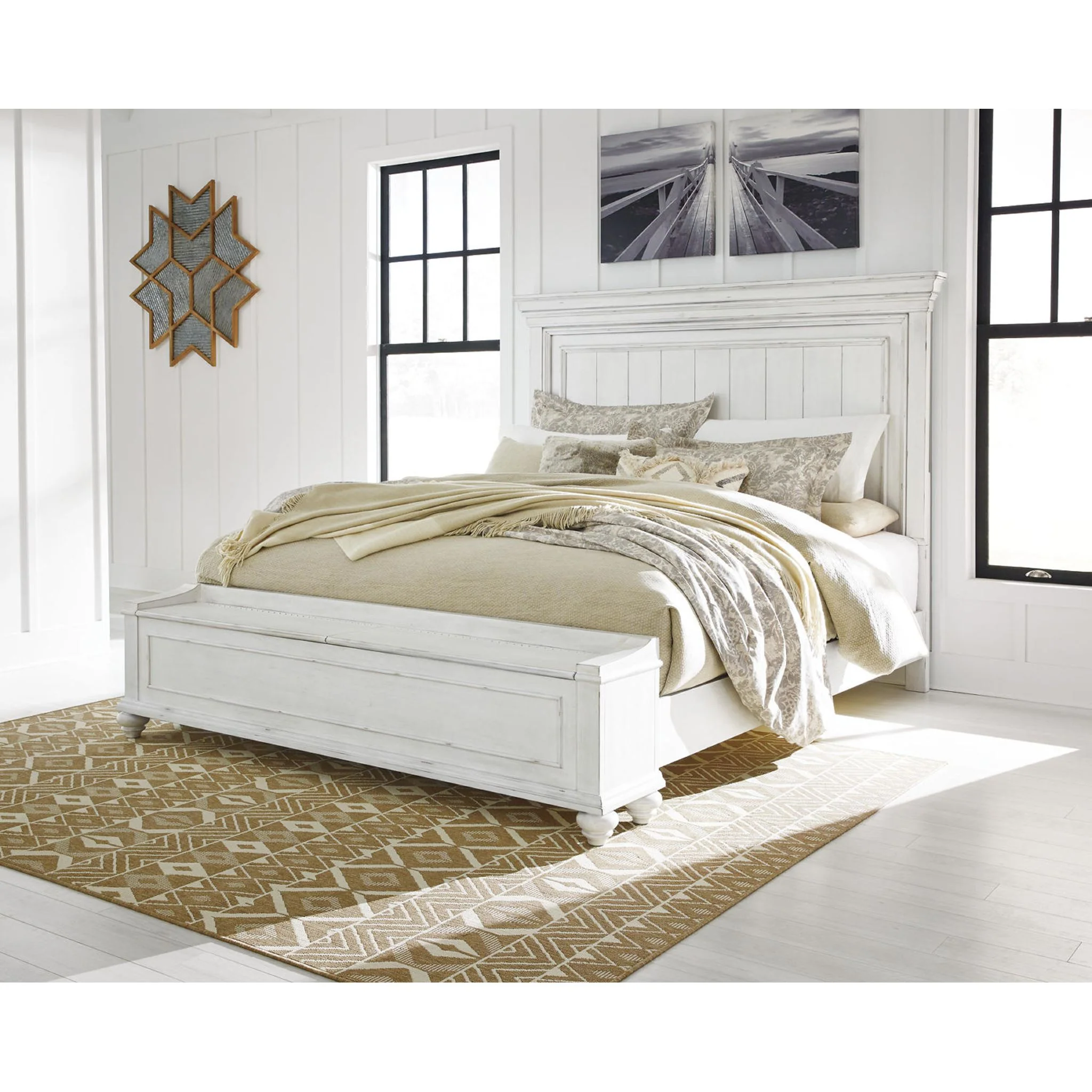 Kanwyn Storage Bed - Whitewash - Image 2