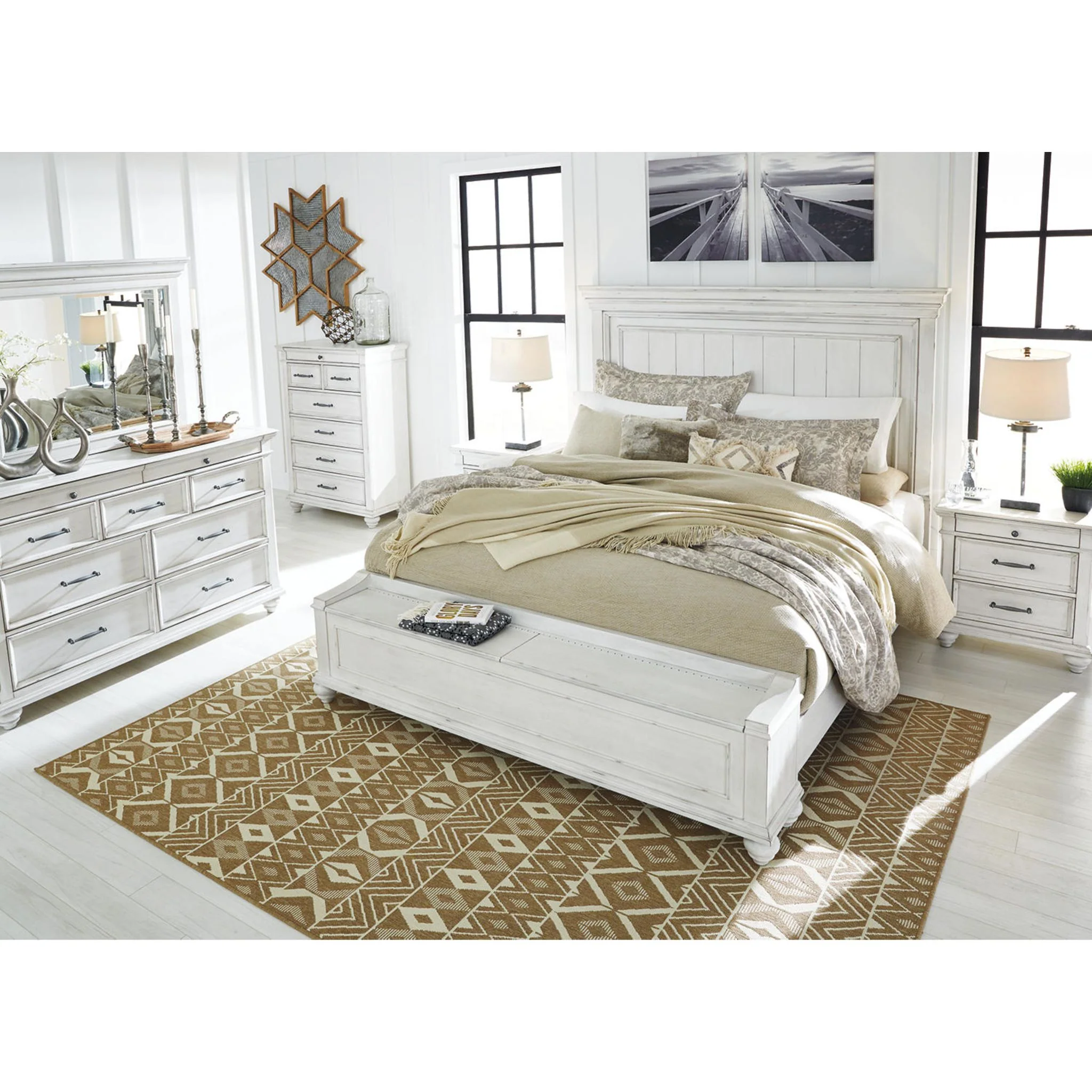 Kanwyn Storage Bed - Whitewash - Image 21