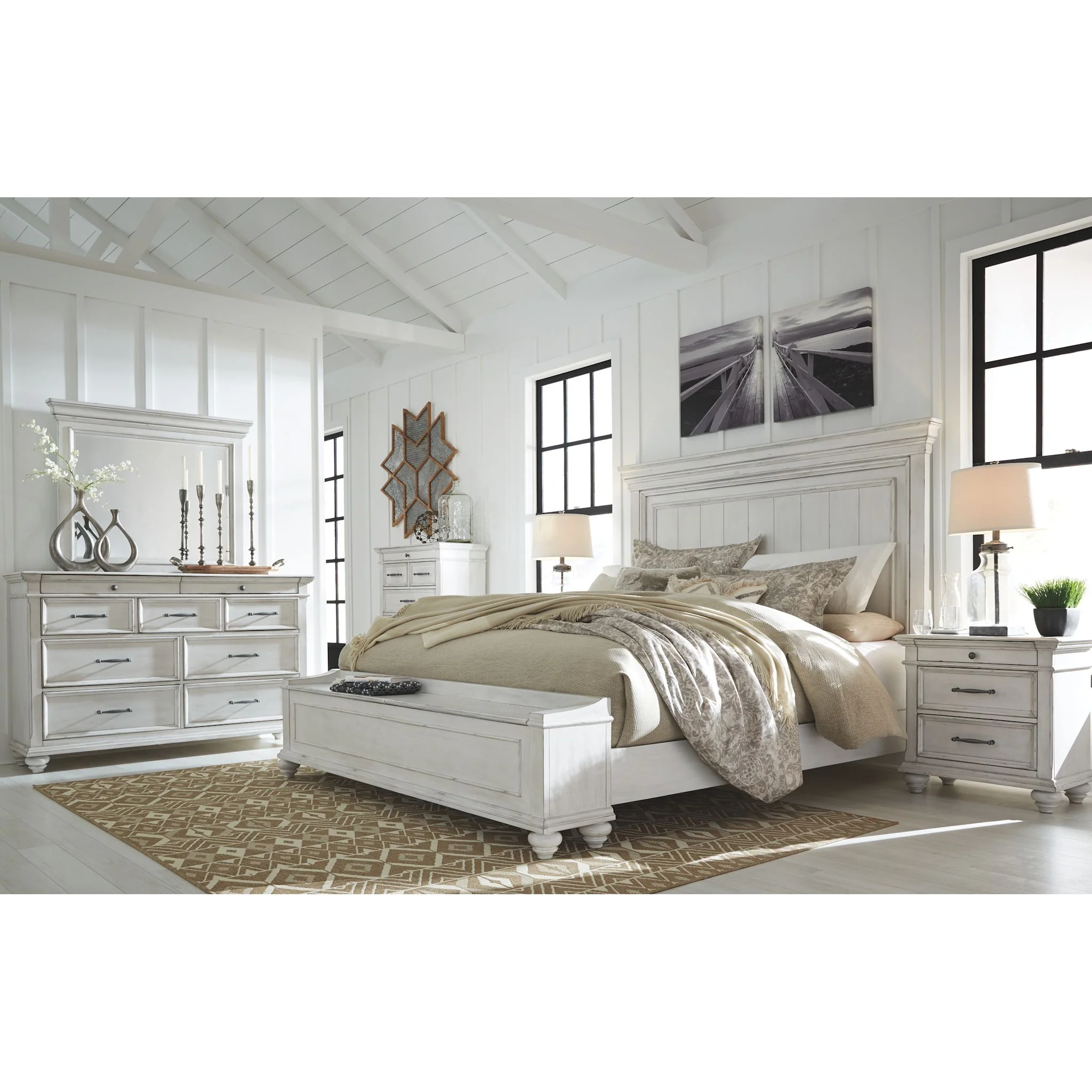 Kanwyn Storage Bed - Whitewash - Image 32