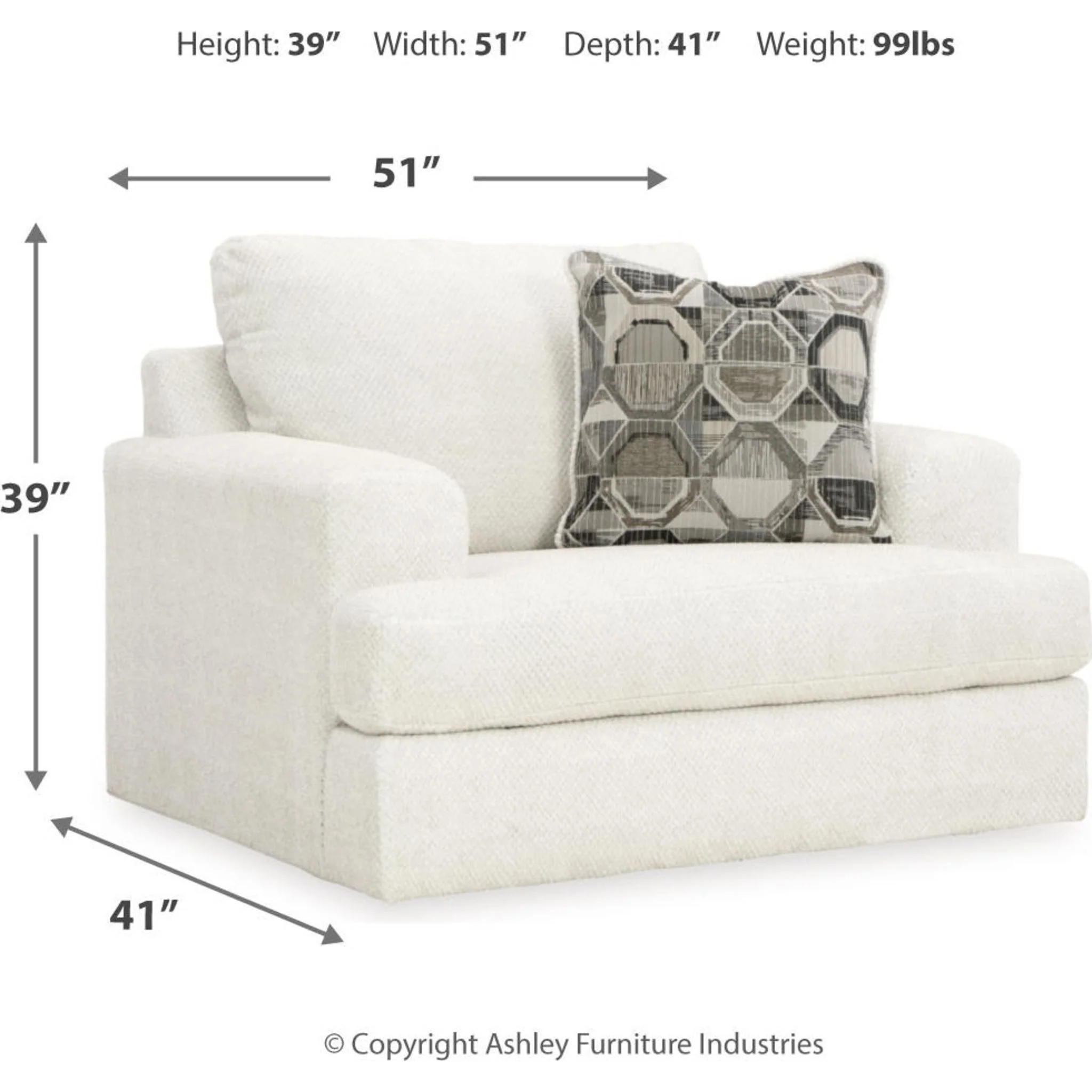 Karinne Chair and a Half - Linen - Image 6