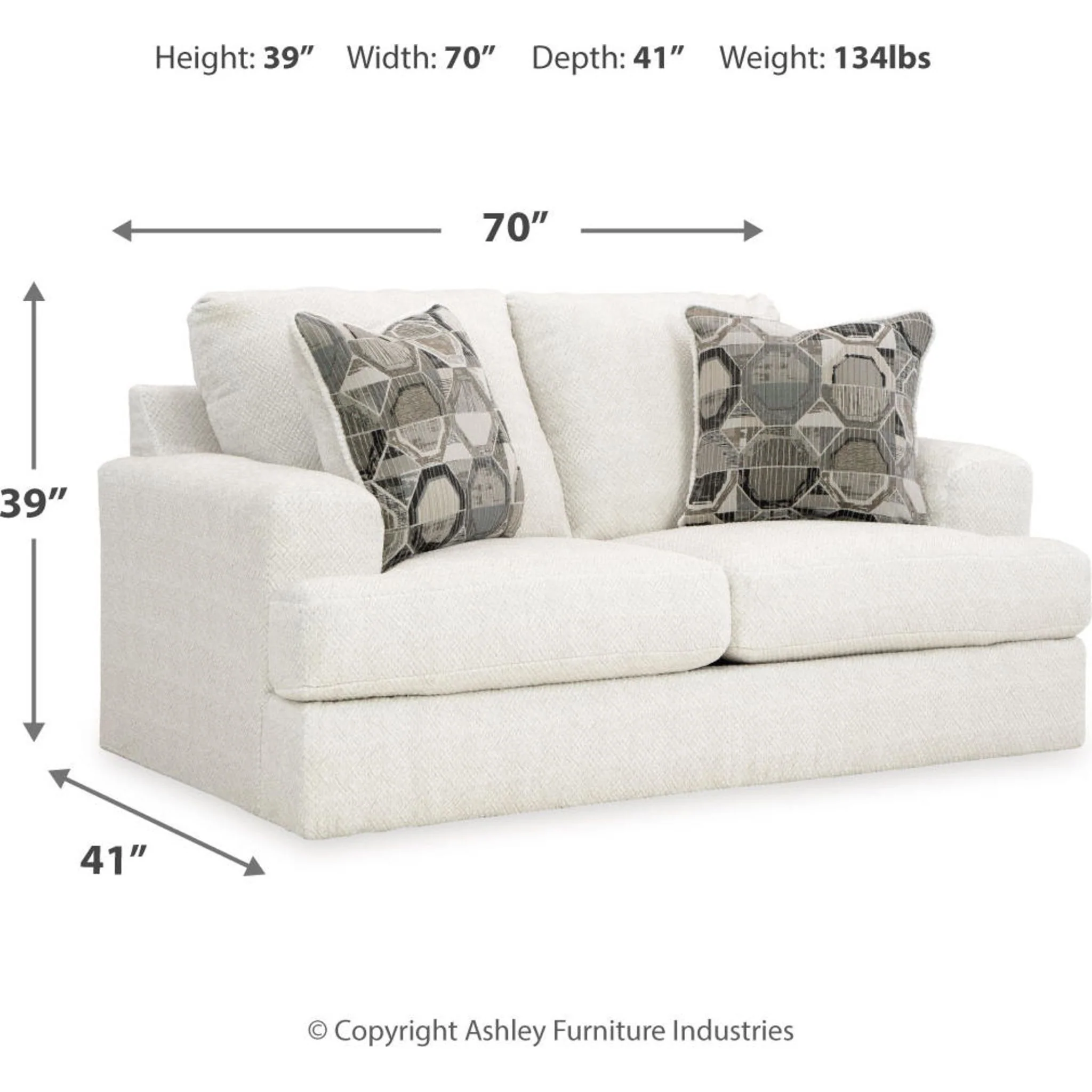 Karinne Loveseat - Linen - Image 8