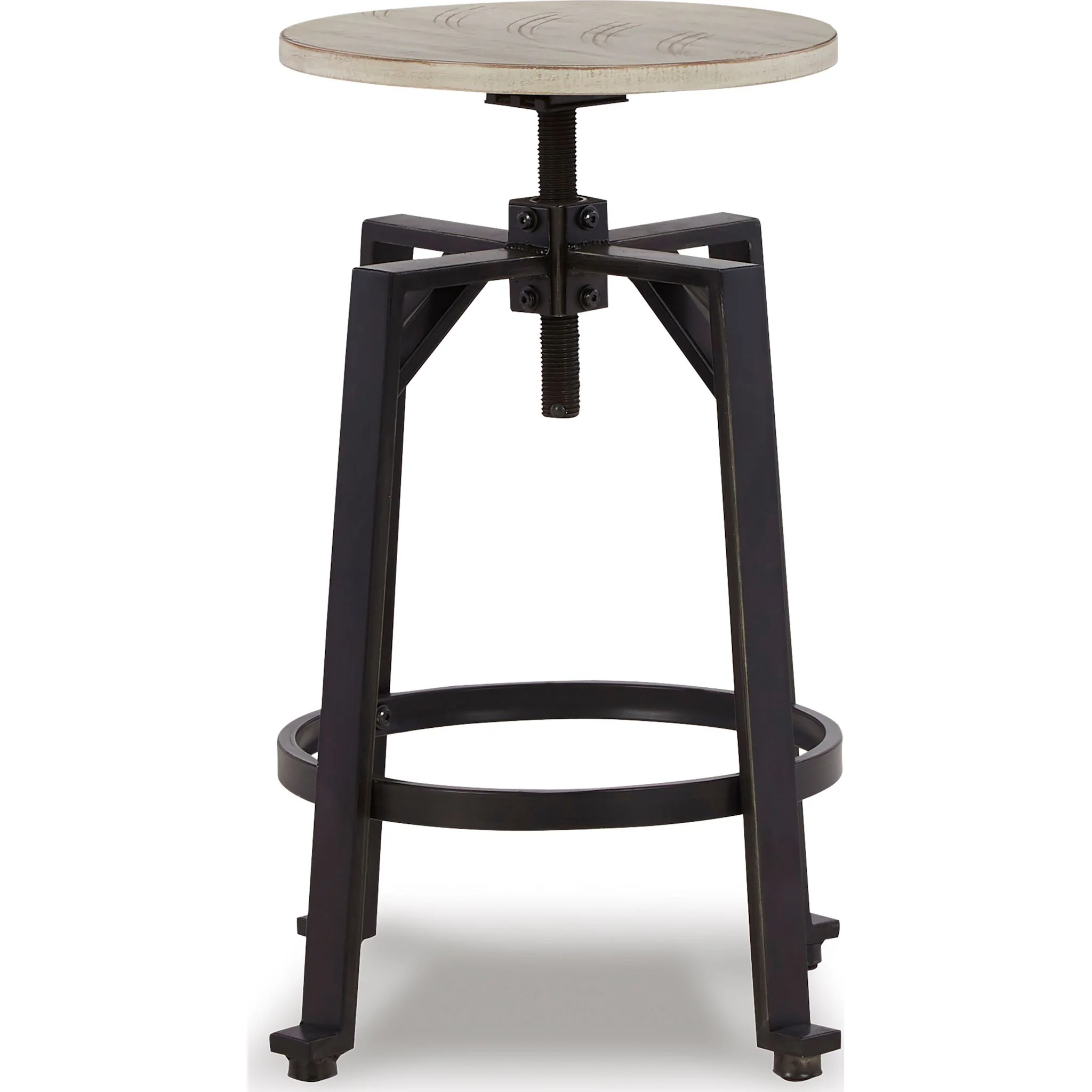 Karisslyn Adjustable Height Stool - Whitewash/Black - (D336-024) - Image 3