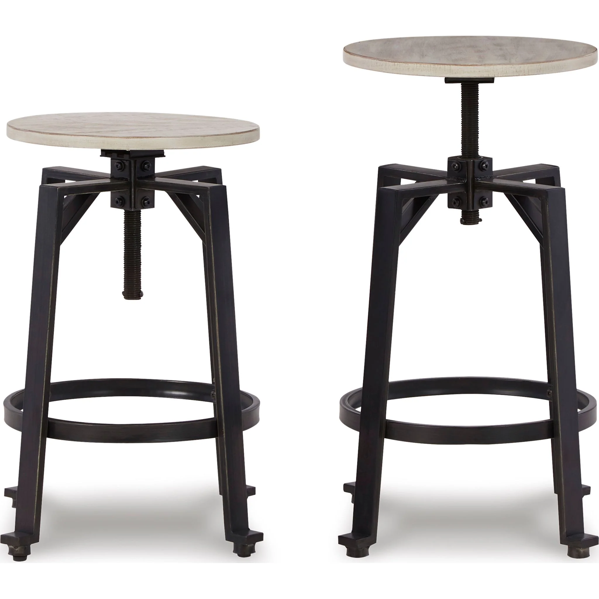 Karisslyn Adjustable Height Stool - Whitewash/Black - (D336-024) - Image 4