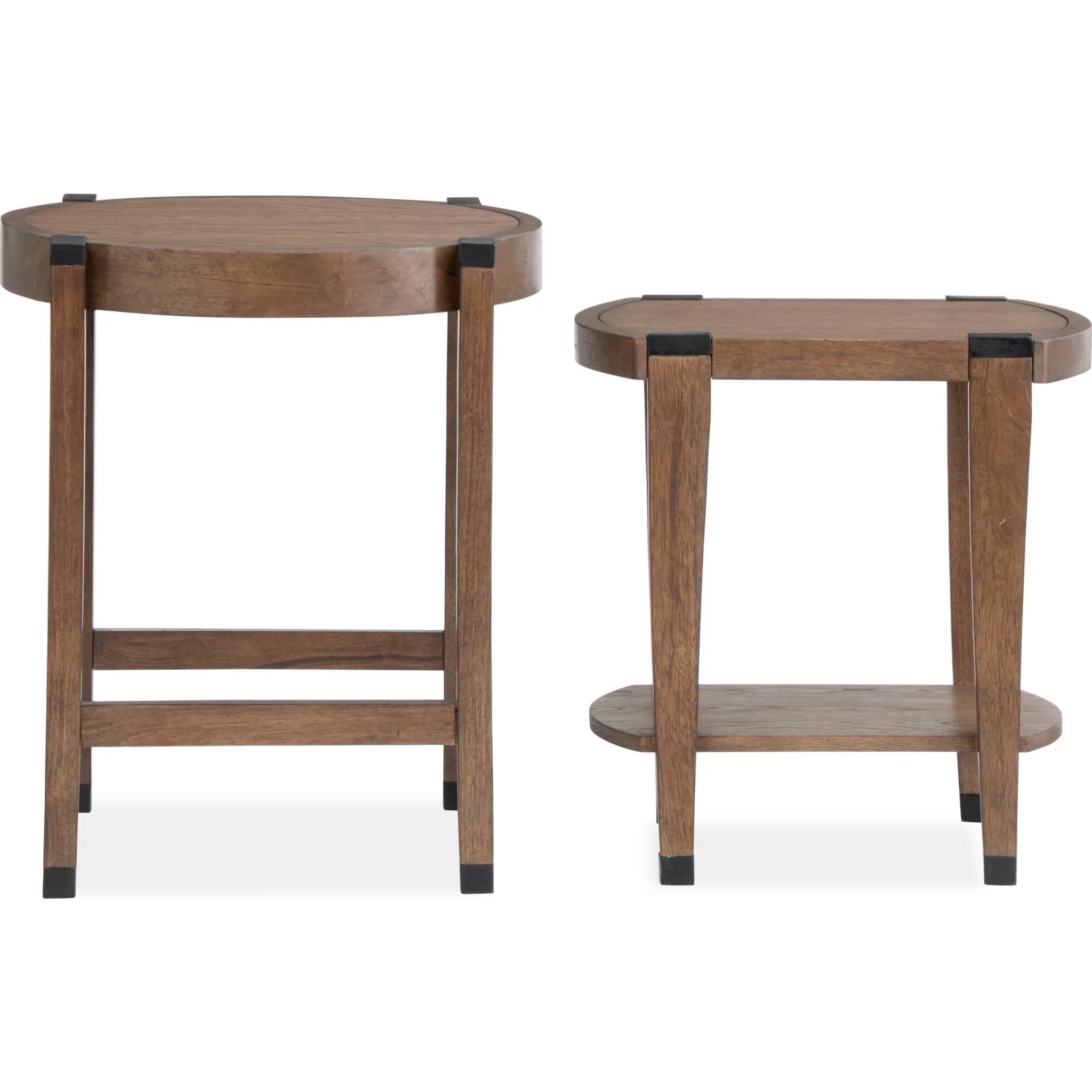 Kaysen Nesting End Table (Set of 2) - Wallaby, Matte Black - Image 2