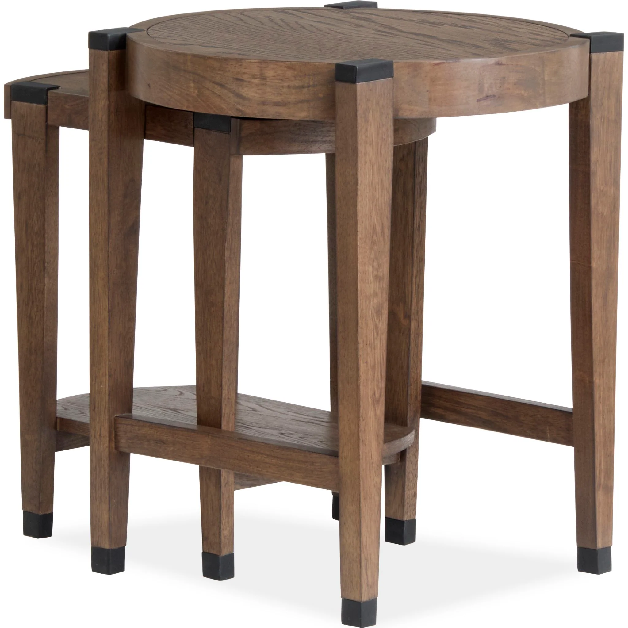 Kaysen Nesting End Table (Set of 2) - Wallaby, Matte Black - Image 3