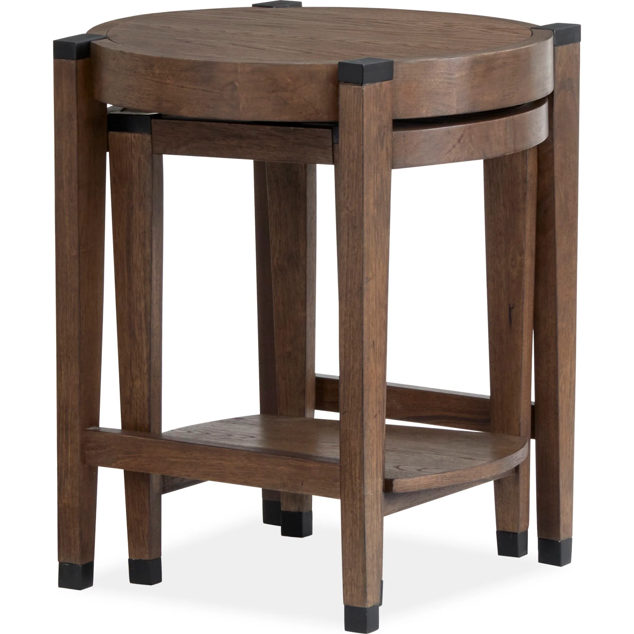 Kaysen Nesting End Table (Set of 2) - Wallaby, Matte Black - Image 4