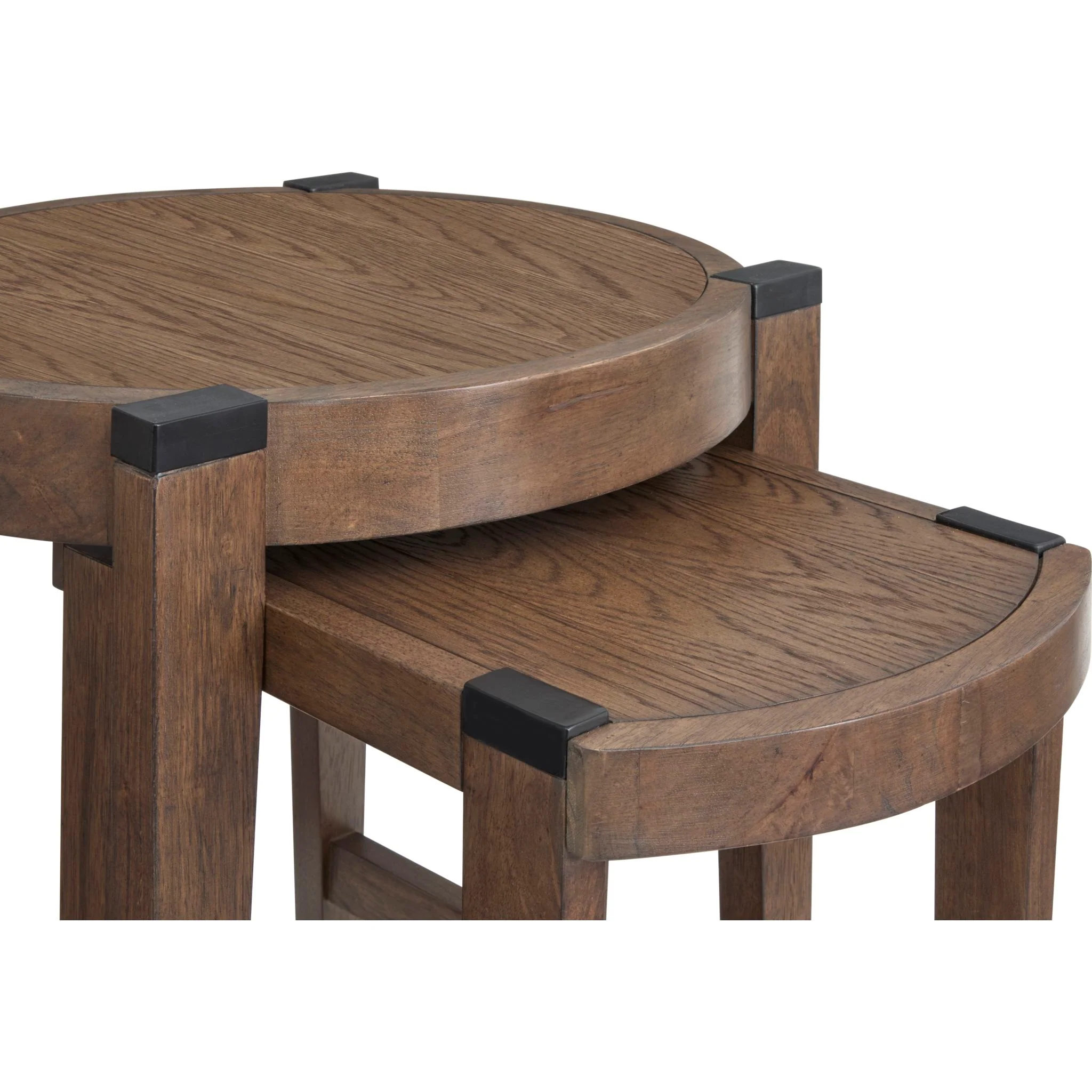 Kaysen Nesting End Table (Set of 2) - Wallaby, Matte Black - Image 6