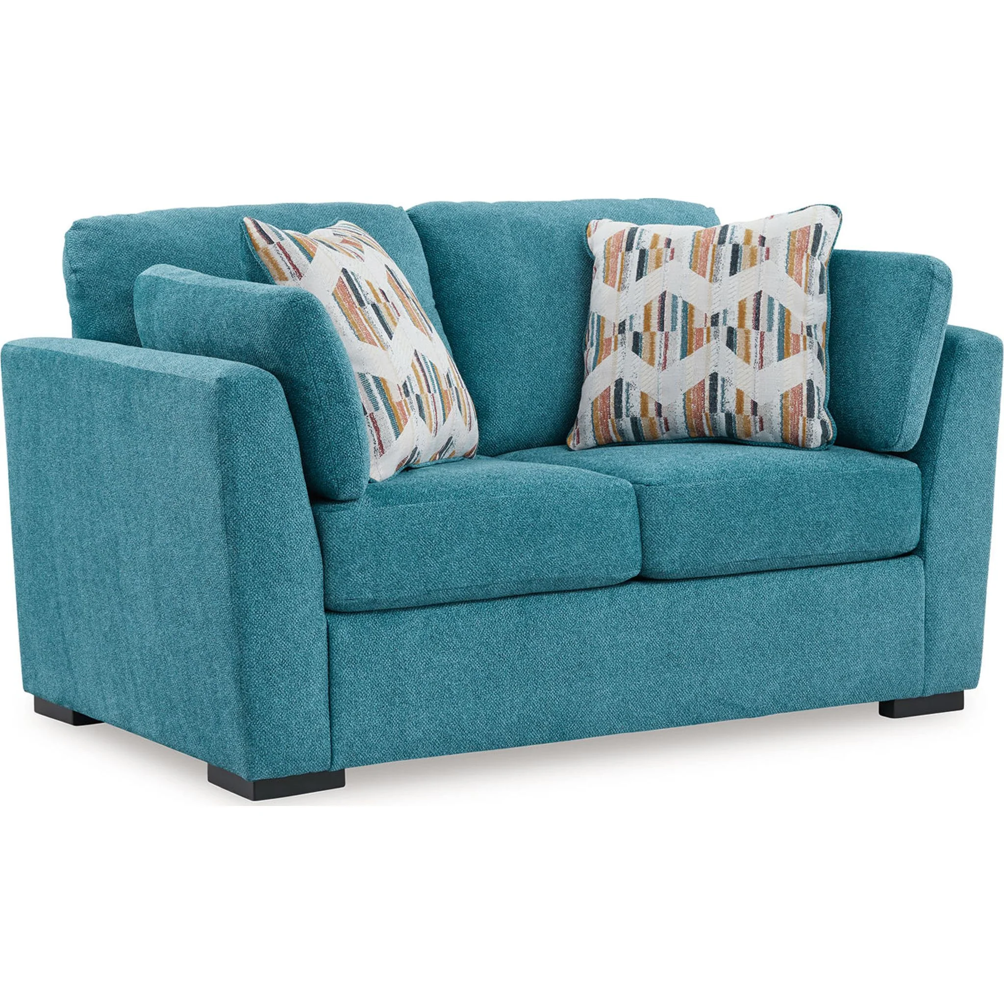 Keerwick Loveseat - Teal - Image 8