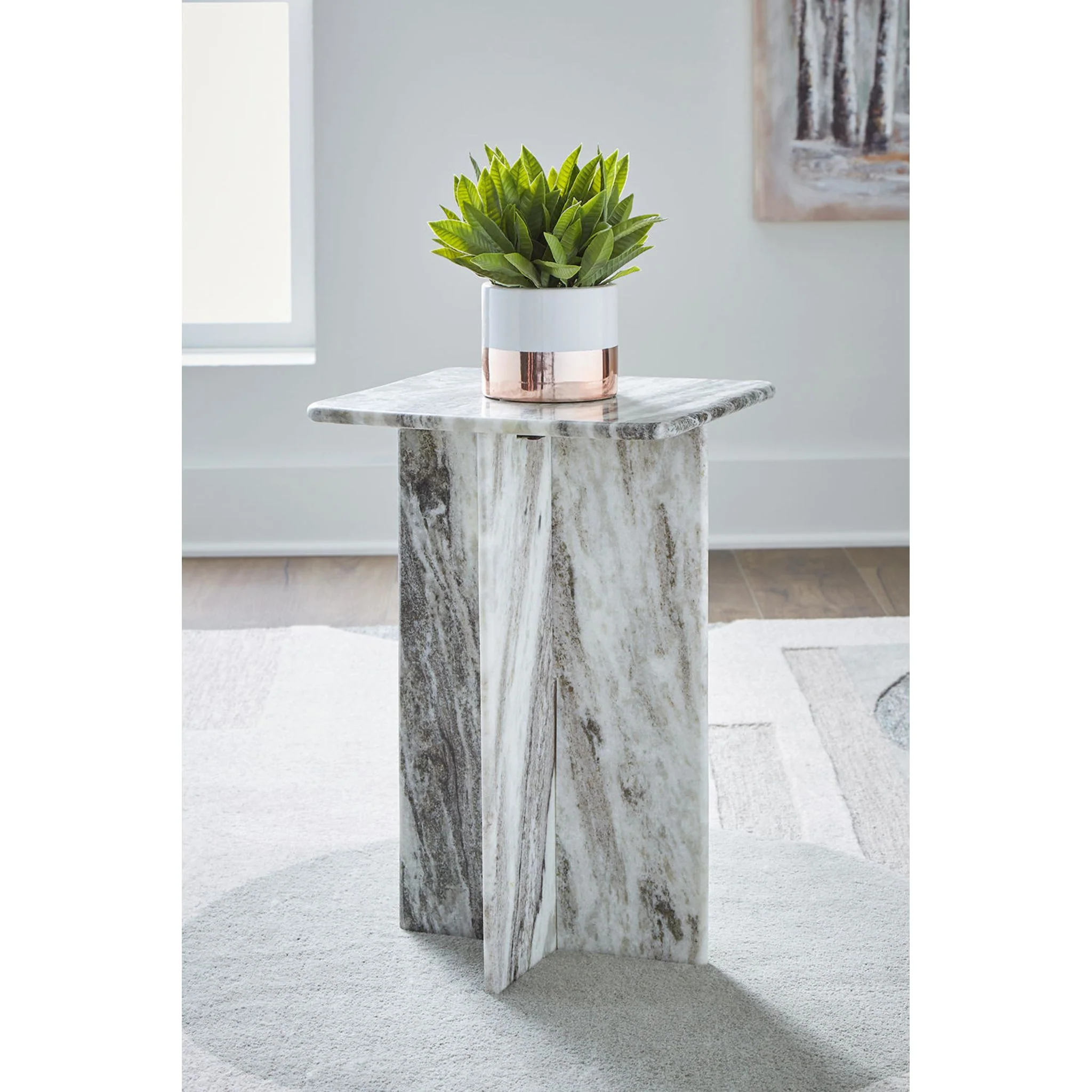 Keithwell Accent Table - Gray - Image 2