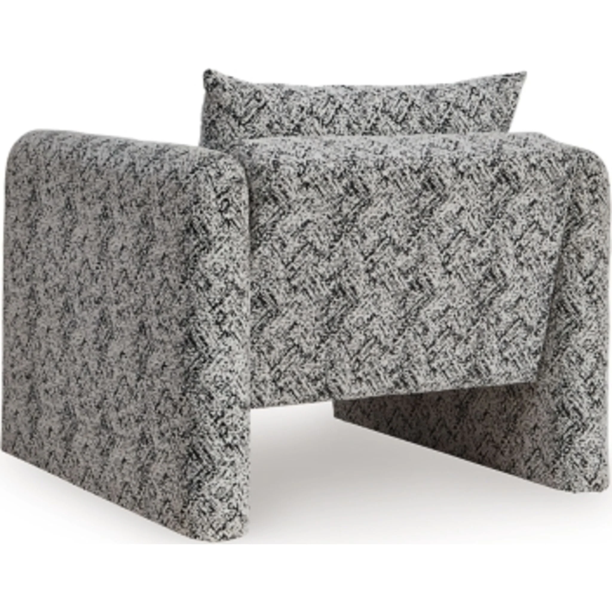 Kenbell Accent Chair - Black/White - Image 3