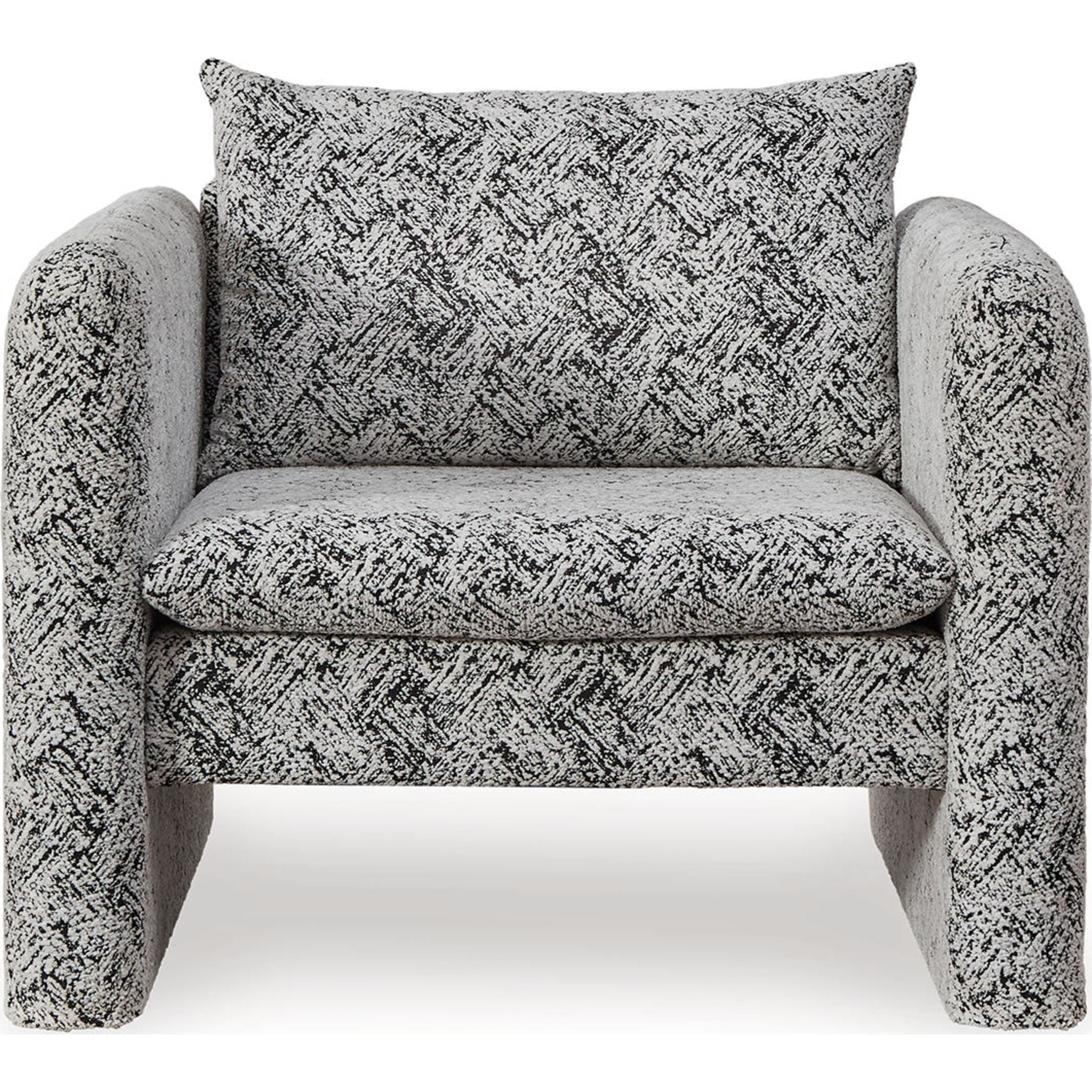 Kenbell Accent Chair - Black/White - Image 4