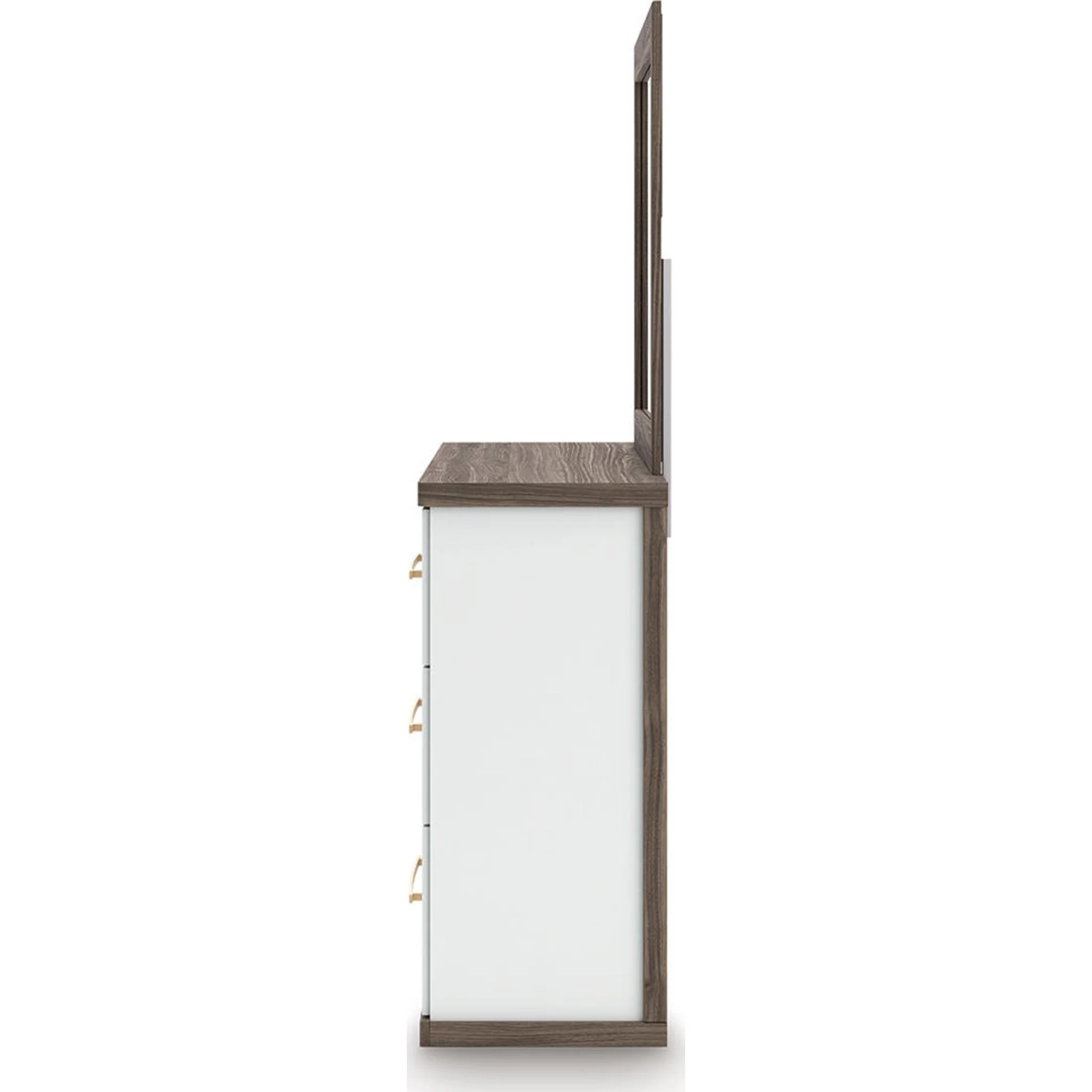 Kendanport Dresser and Mirror - White/Brown - Image 7