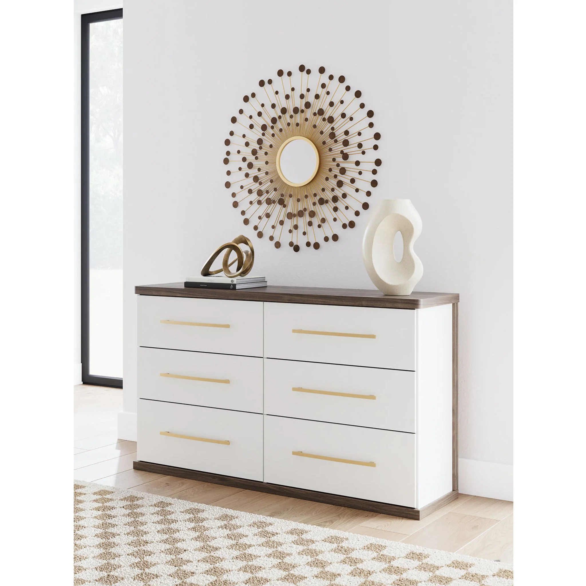 Kendanport Dresser - White/Brown - Image 10