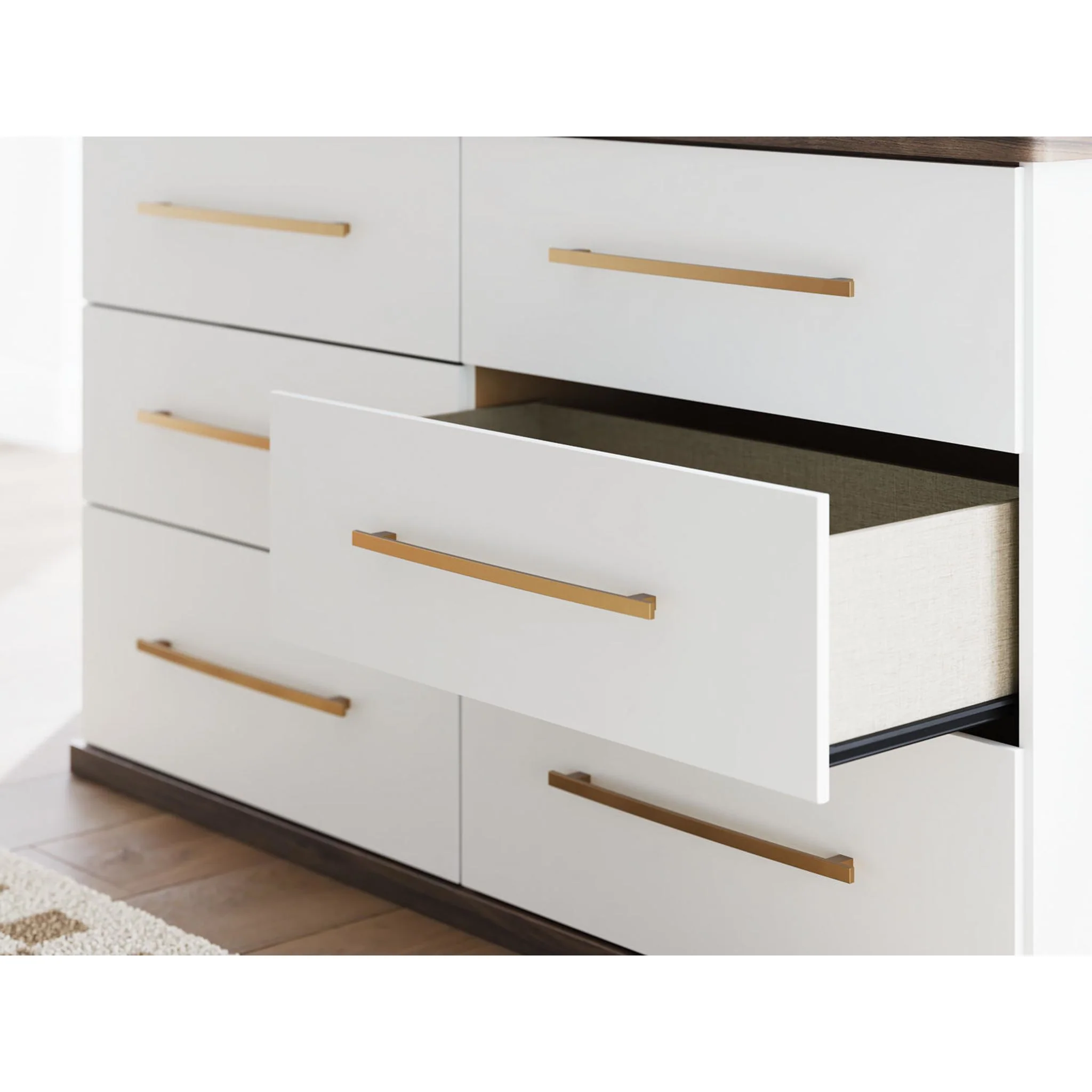 Kendanport Dresser - White/Brown - Image 5