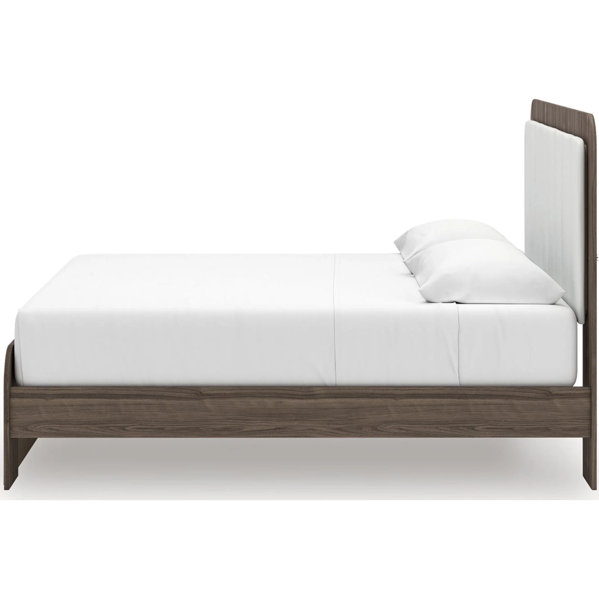 Kendanport King Upholstered Bed - White/Brown - Image 9