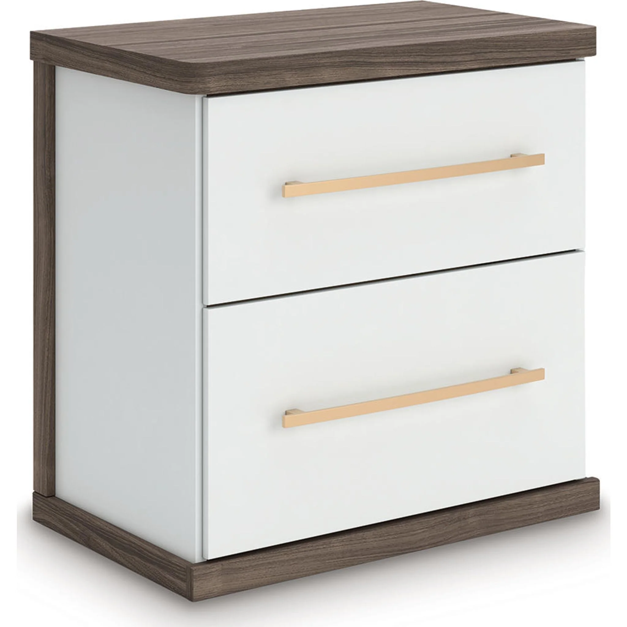 Kendanport Nightstand - White/Brown - Image 3