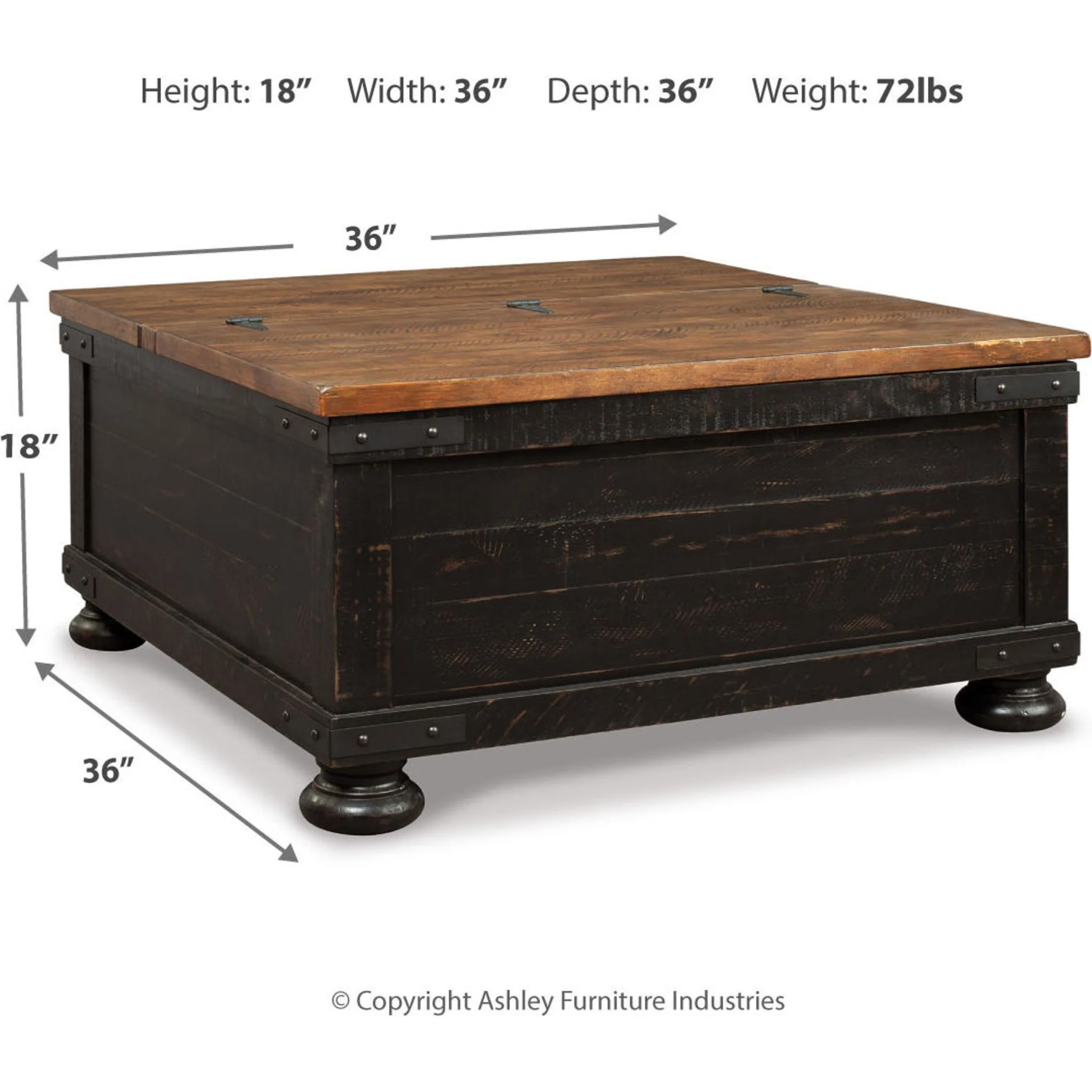 Kendell Coffee Table - Black/Brown - Image 22