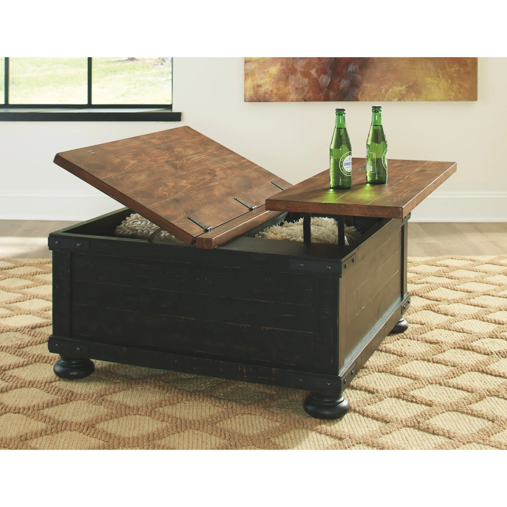 Kendell Coffee Table - Black/Brown - Image 5