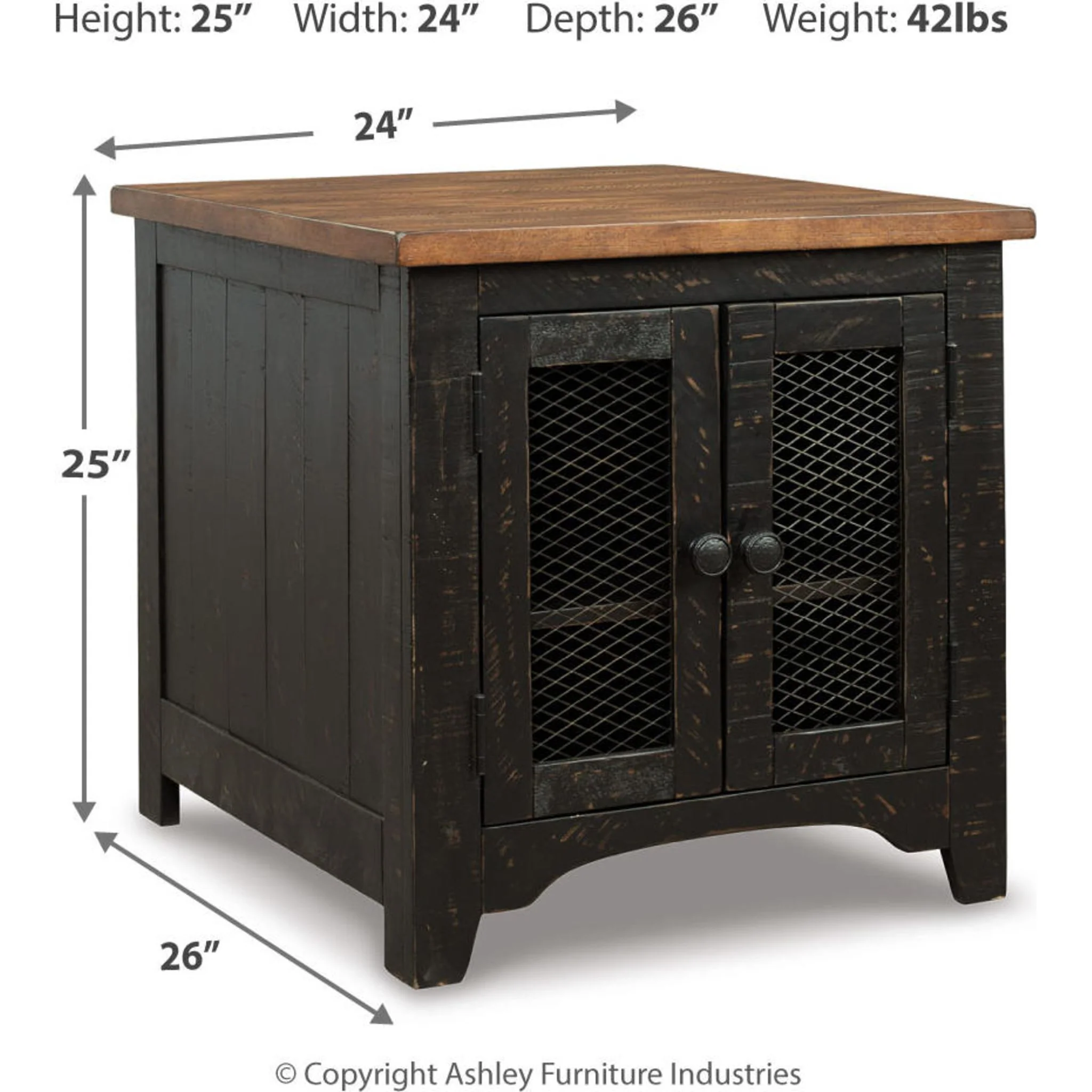 Kendell End Table - Black/Brown - Image 13