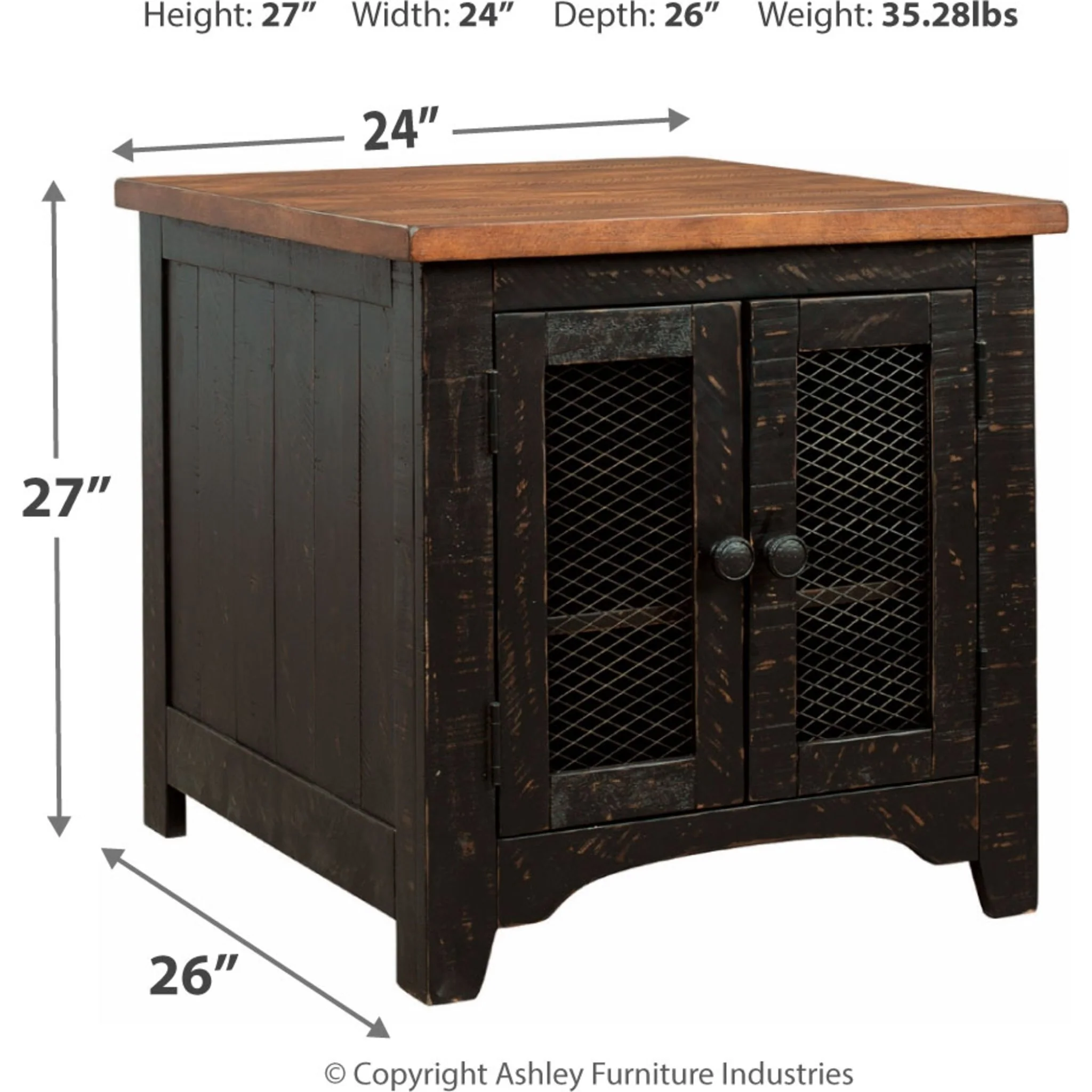 Kendell End Table - Black/Brown - Image 4