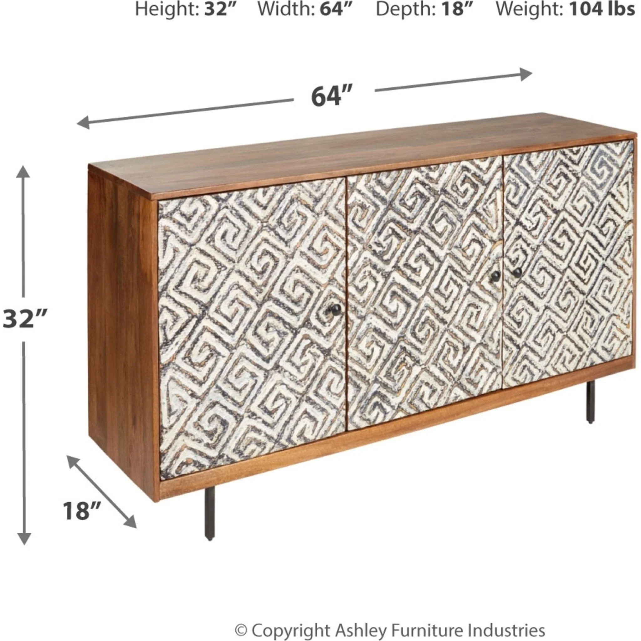 Kerrings Cabinet - Brown/Black - Image 4