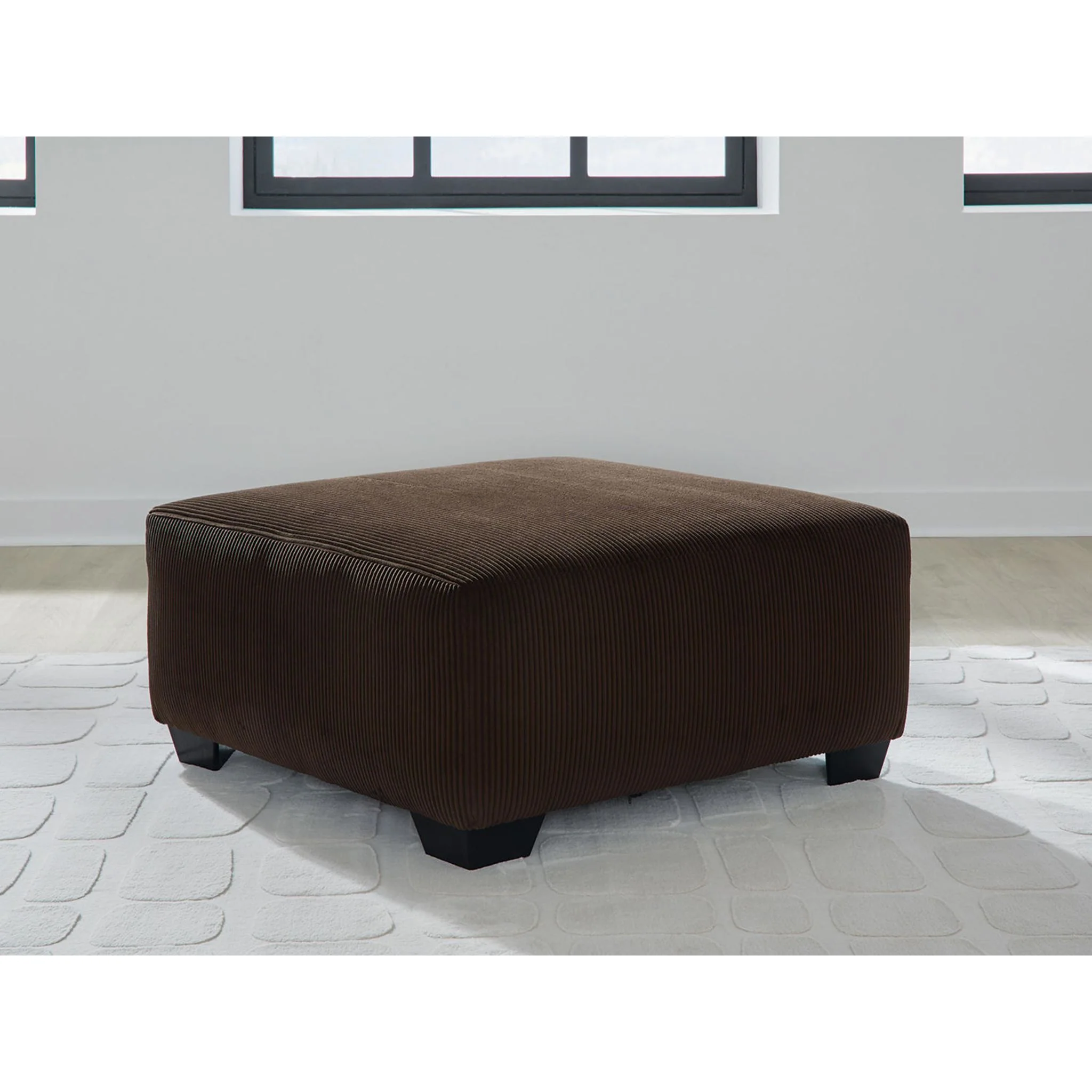 Kimlee Oversized Accent Ottoman - Chocolate - Image 3