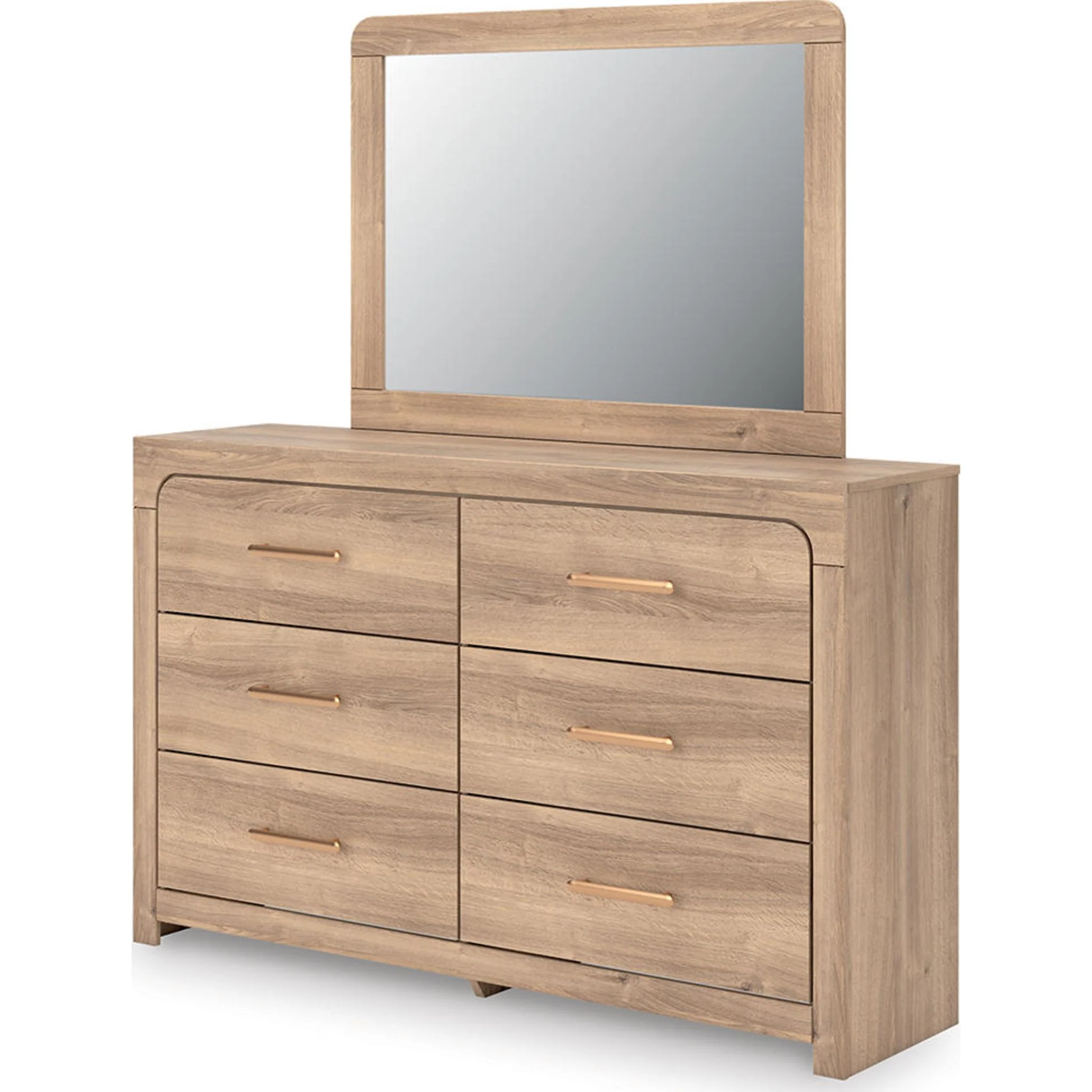 Kinlanni 6 Piece King Panel Bedroom - Tan - Image 2