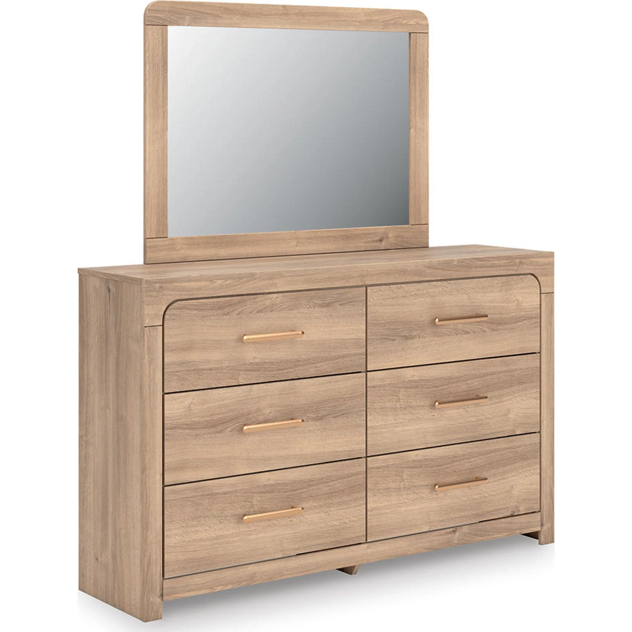 Kinlanni 6 Piece King Platform Bedroom - Tan - Image 4