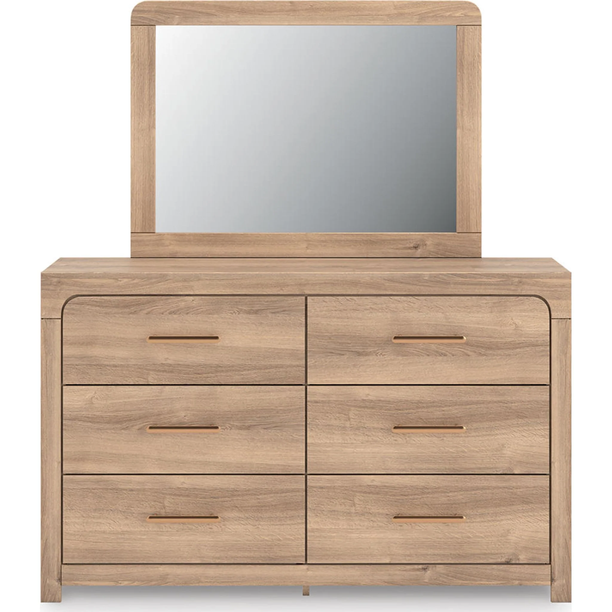 Kinlanni Dresser and Mirror - Tan - Image 5
