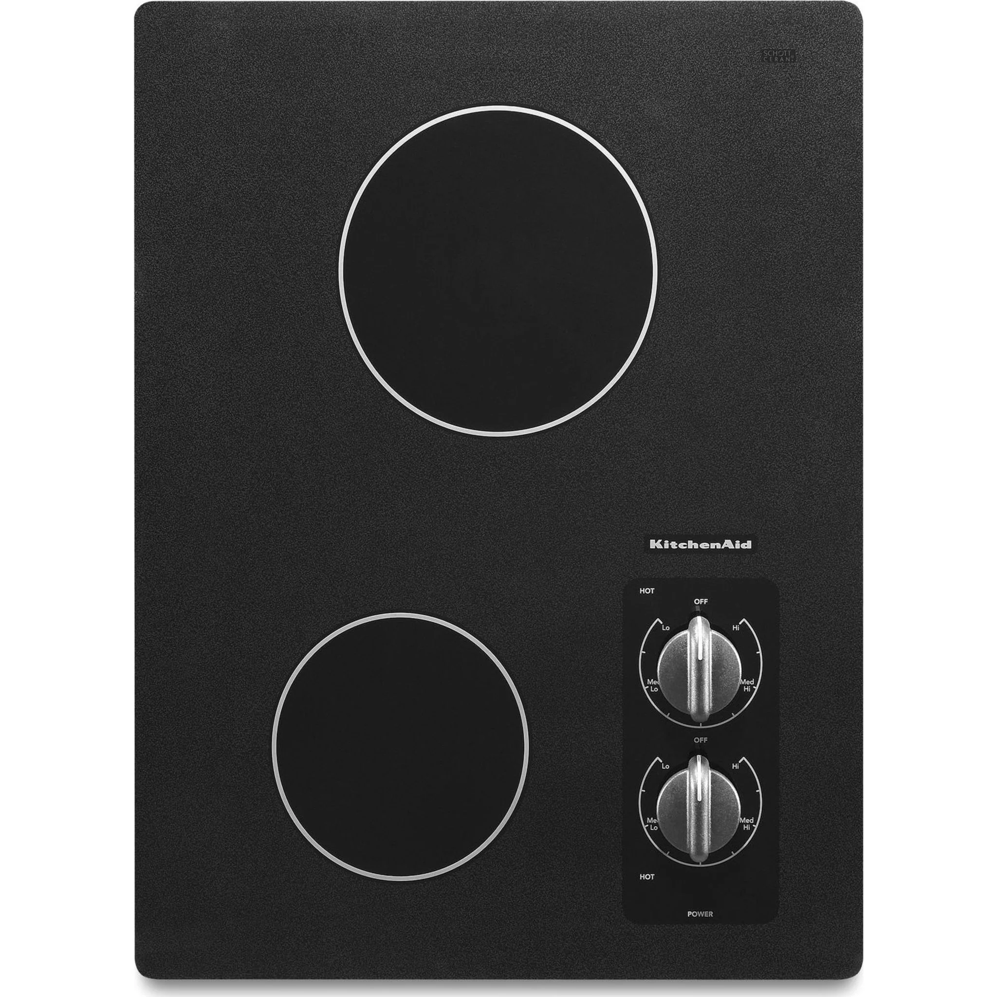 KitchenAid 15" Electric Cooktop with 2 Radiant Elements -Black (KECC056RBL) - Image 5