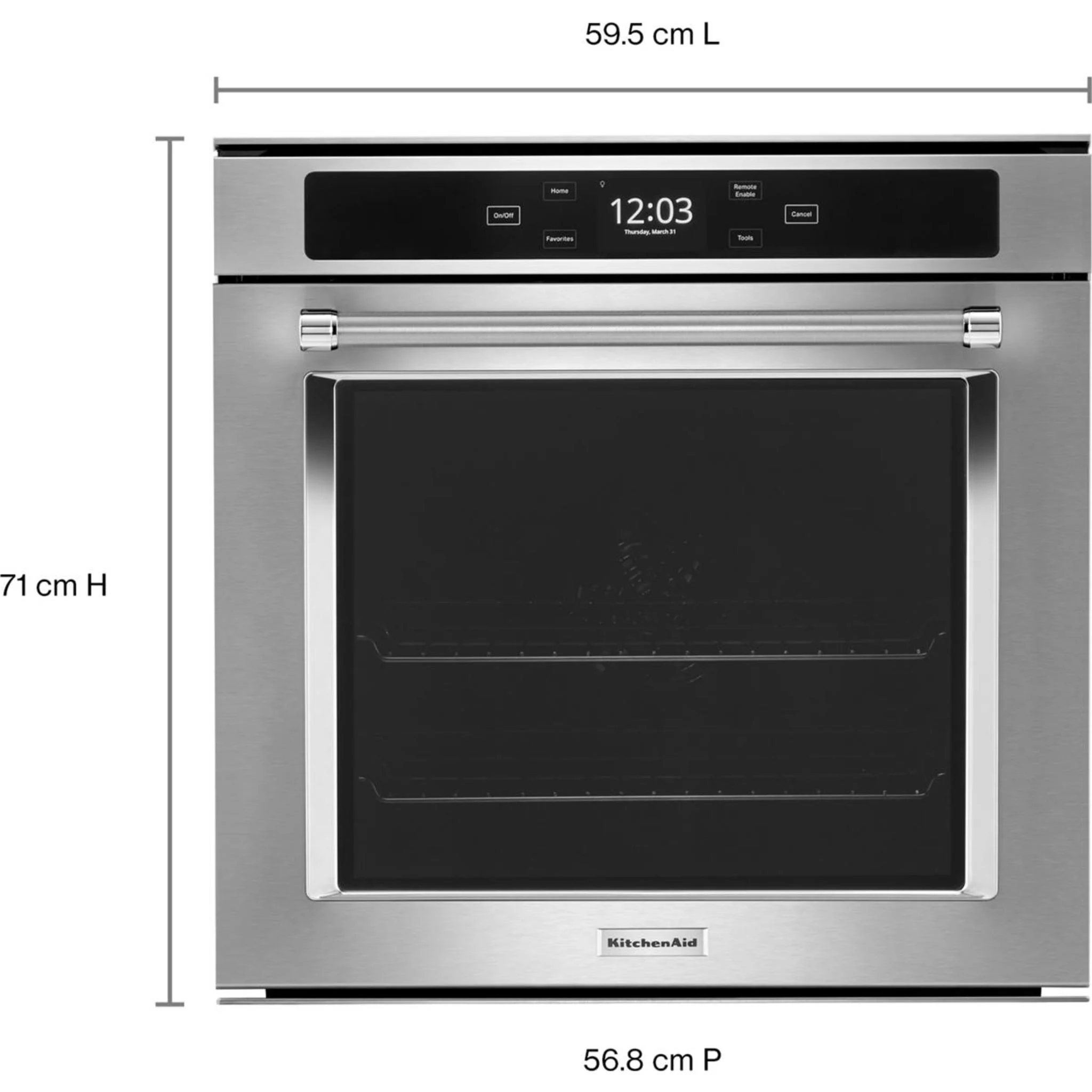KitchenAid 24" Smart Single Wall Oven with True Convection -Stainless Steel (YKOSC504PPS) - Image 2