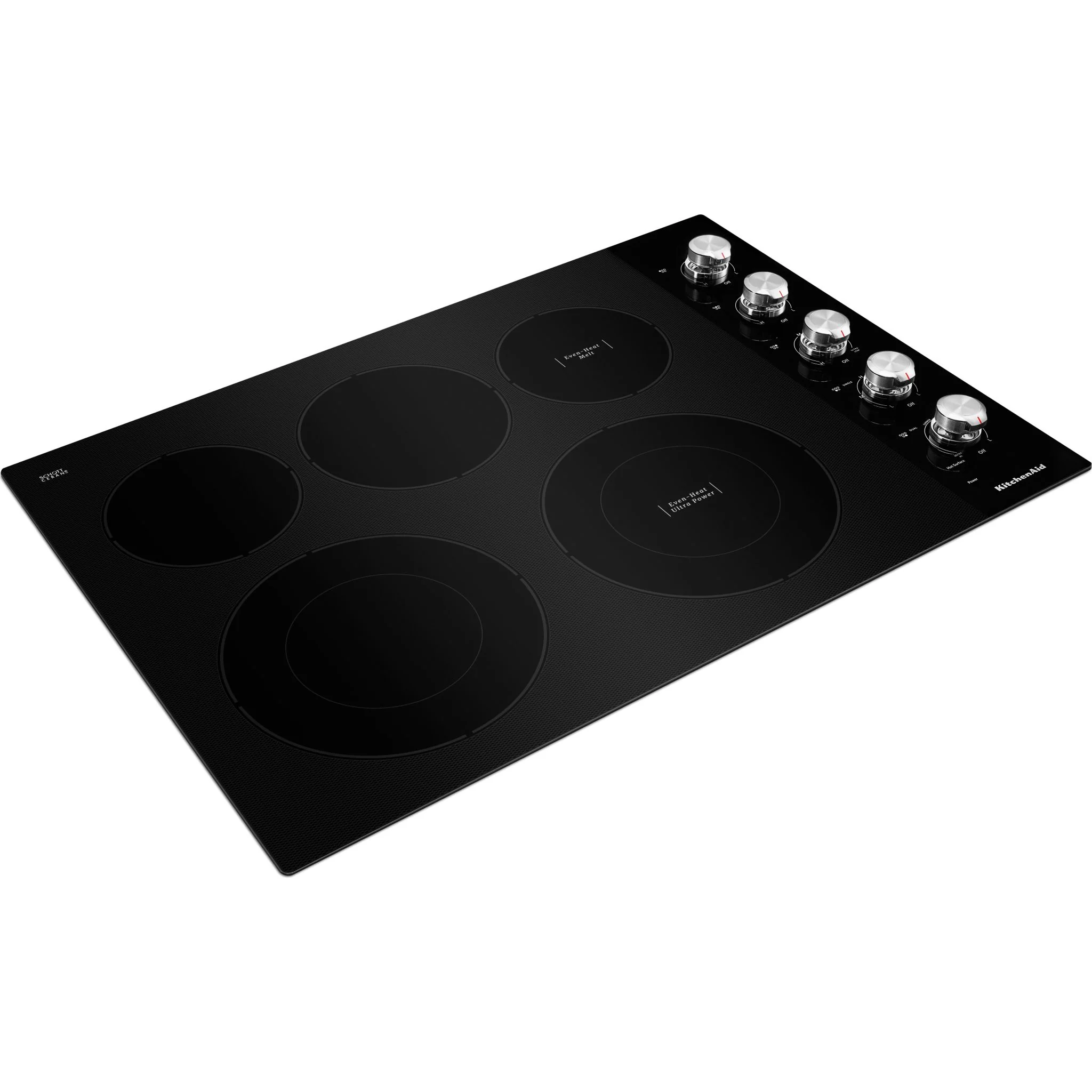 KitchenAid 30" Electric Cooktop with 5 Elements and Knob Controls -Black (KCES550HBL) - Image 2