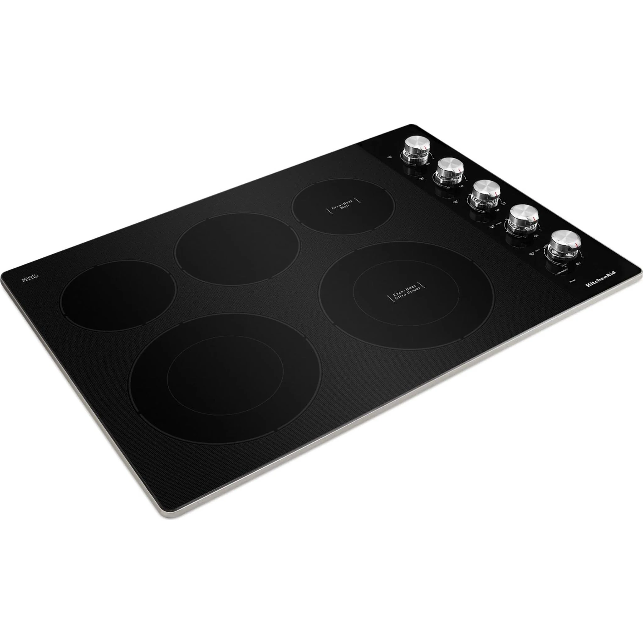 KitchenAid 30" Electric Cooktop with 5 Elements and Knob Controls -Stainless Steel (KCES550HSS) - Image 4