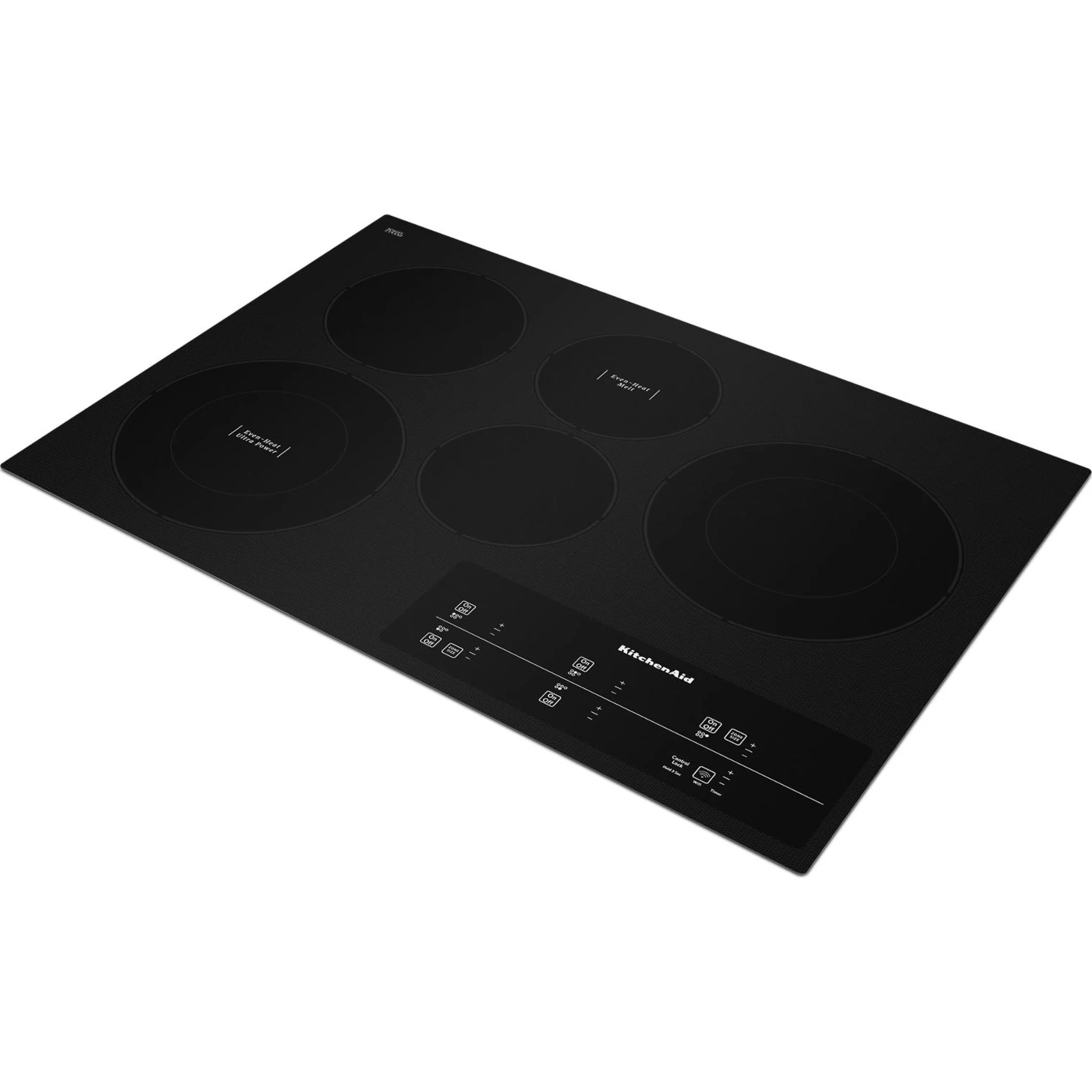 KitchenAid 30" Electric Cooktop with 5 Elements and Touch-Activated Controls -Black (KCES950KBL) - Image 2