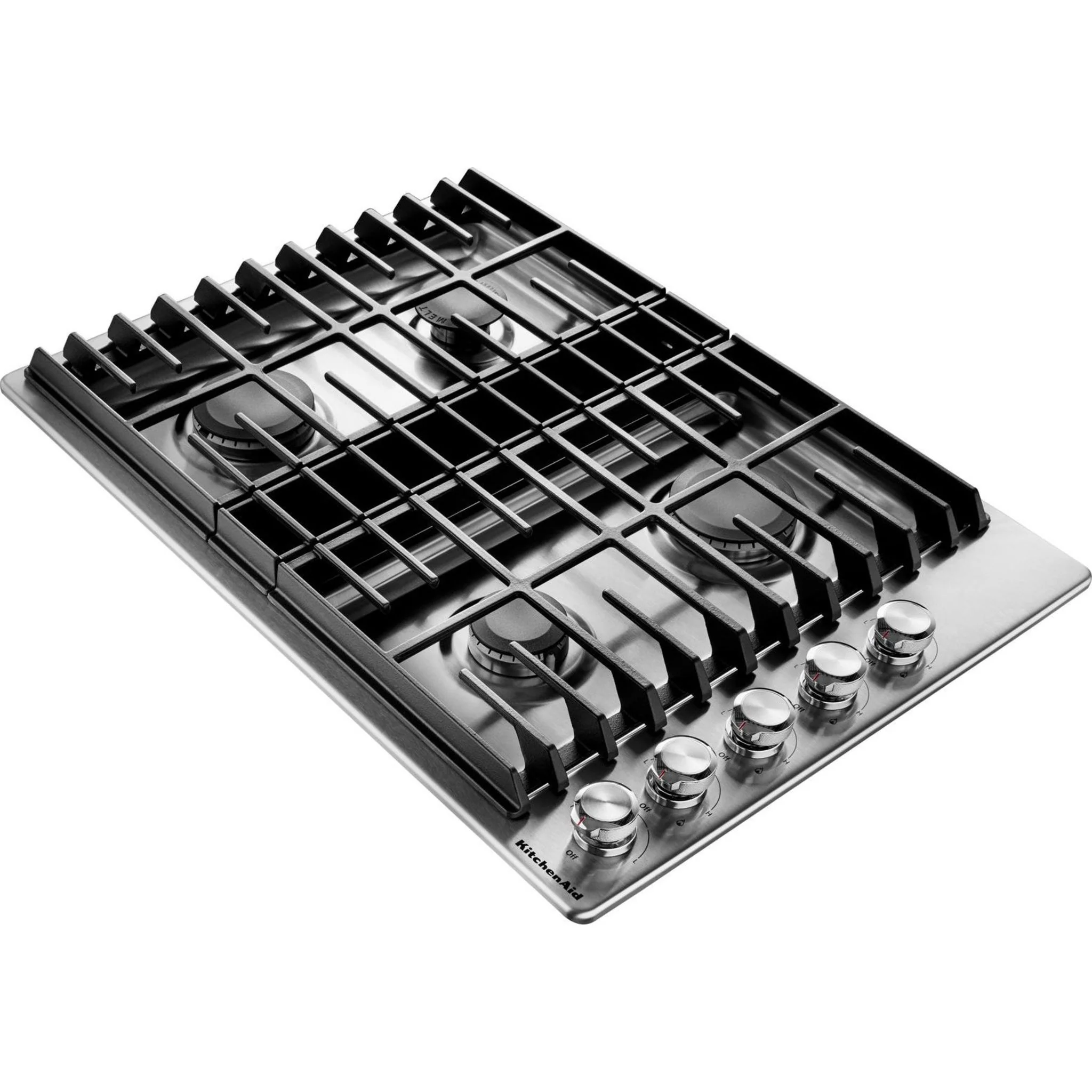 KitchenAid 30" 4 Burner Gas Downdraft Cooktop -Stainless Steel (KCGD500GSS) - Image 5