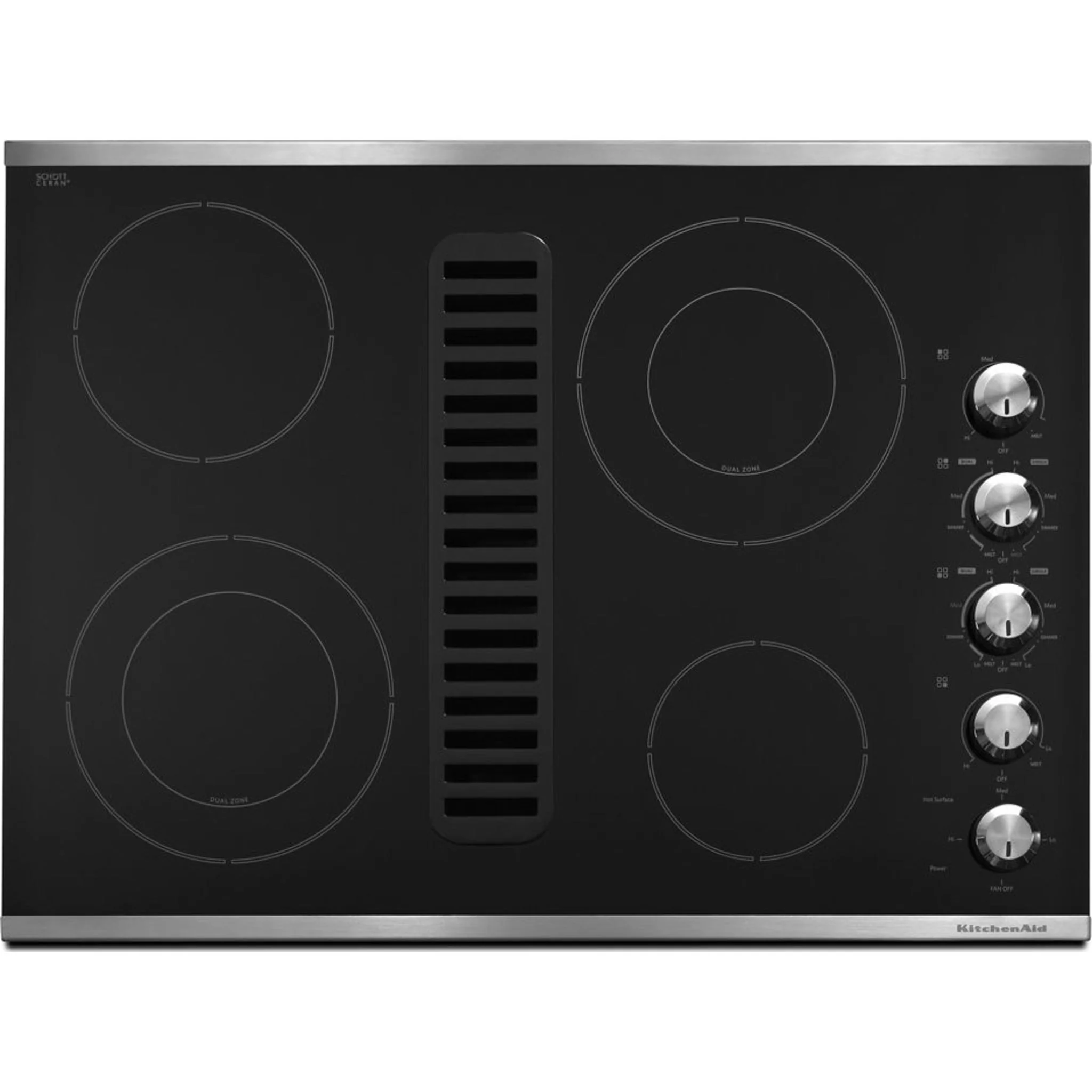 KitchenAid 30" 4 Burner Gas Downdraft Cooktop -Stainless Steel (KCGD500GSS) - Image 6