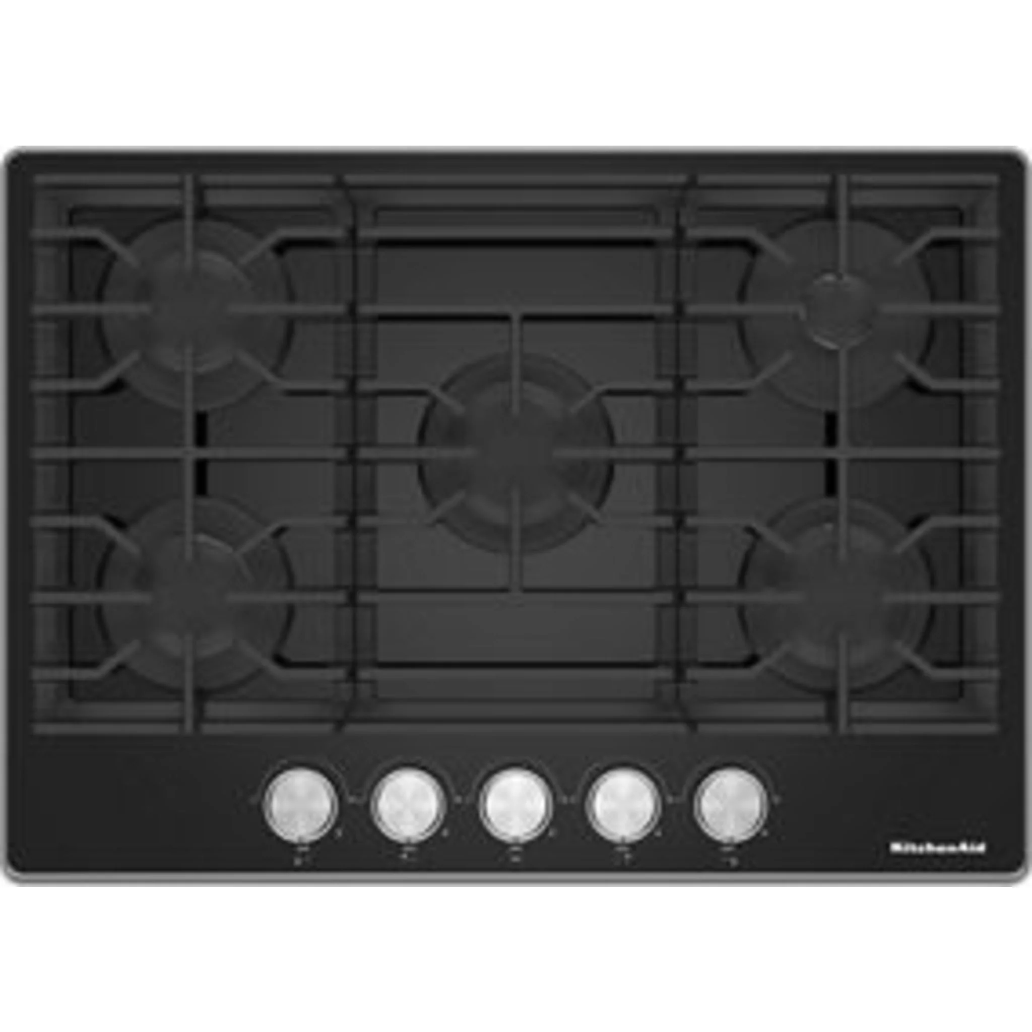 KitchenAid 30" Gas-on-Glass Cooktop -Black (KCGG530PBL) - Image 2