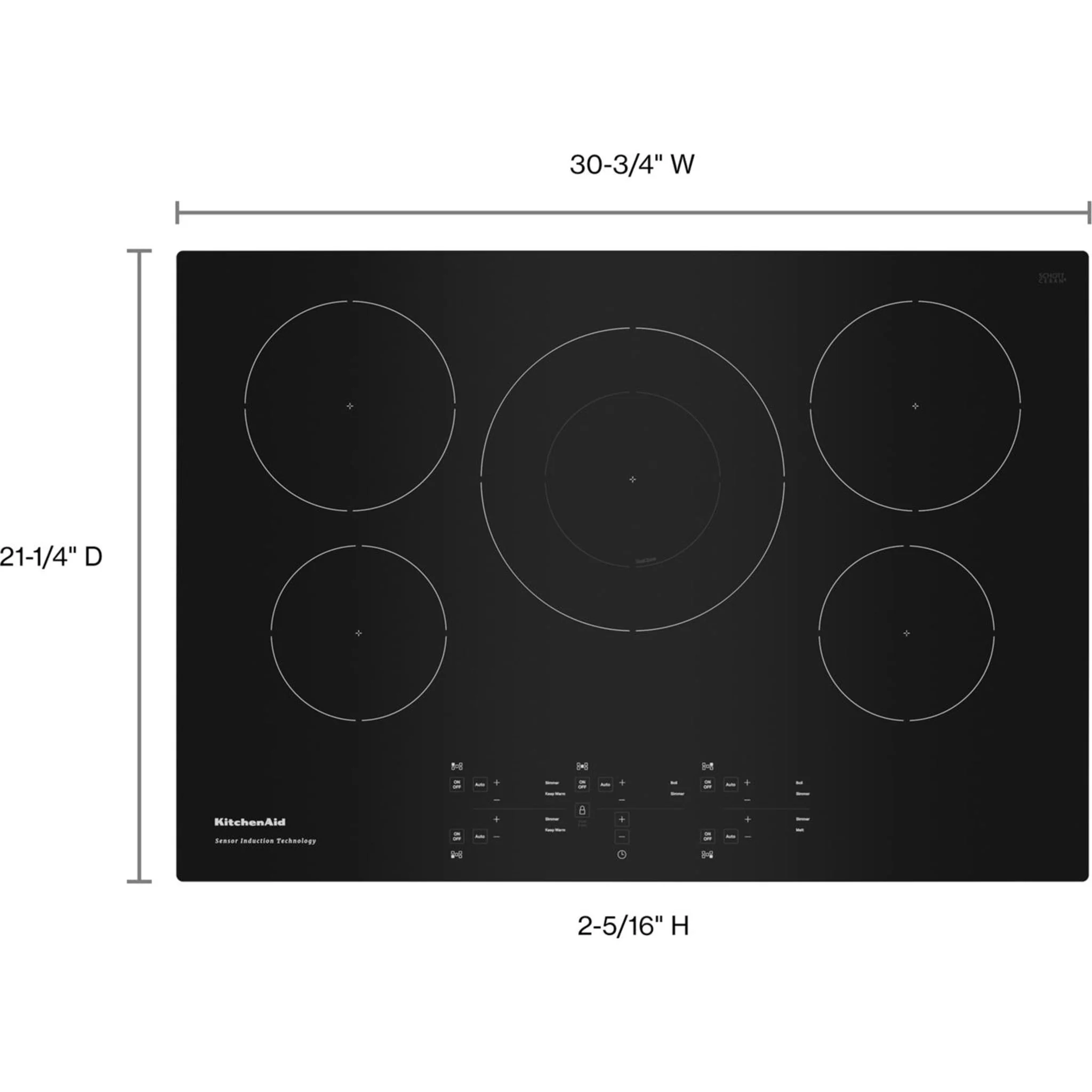 KitchenAid 30-Inch 5-Element Sensor Induction Cooktop -Black (KCIG550JBL) - Image 34