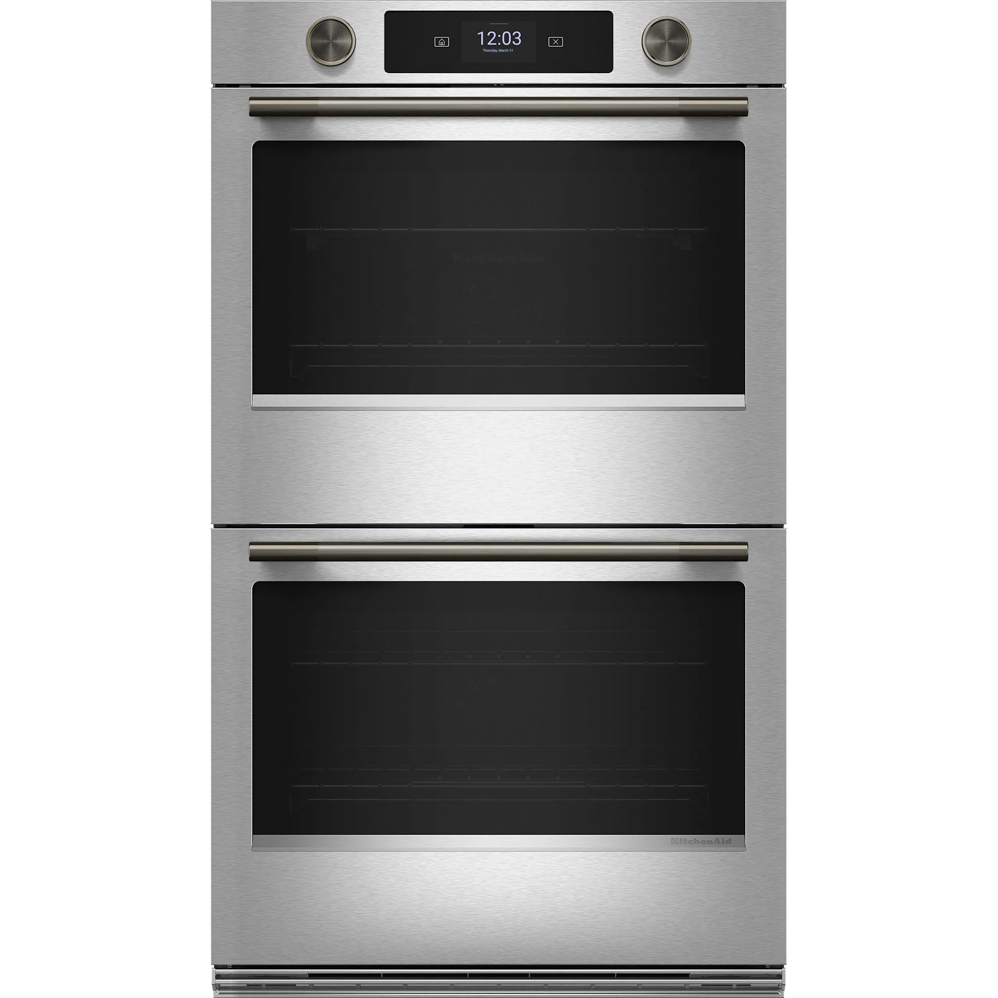 KitchenAid 30-inch Smart Electric Double Wall Oven with Assisted Cooking Modes - PrintShieldFinish -PrintShield Stainless (KOED730SPS)