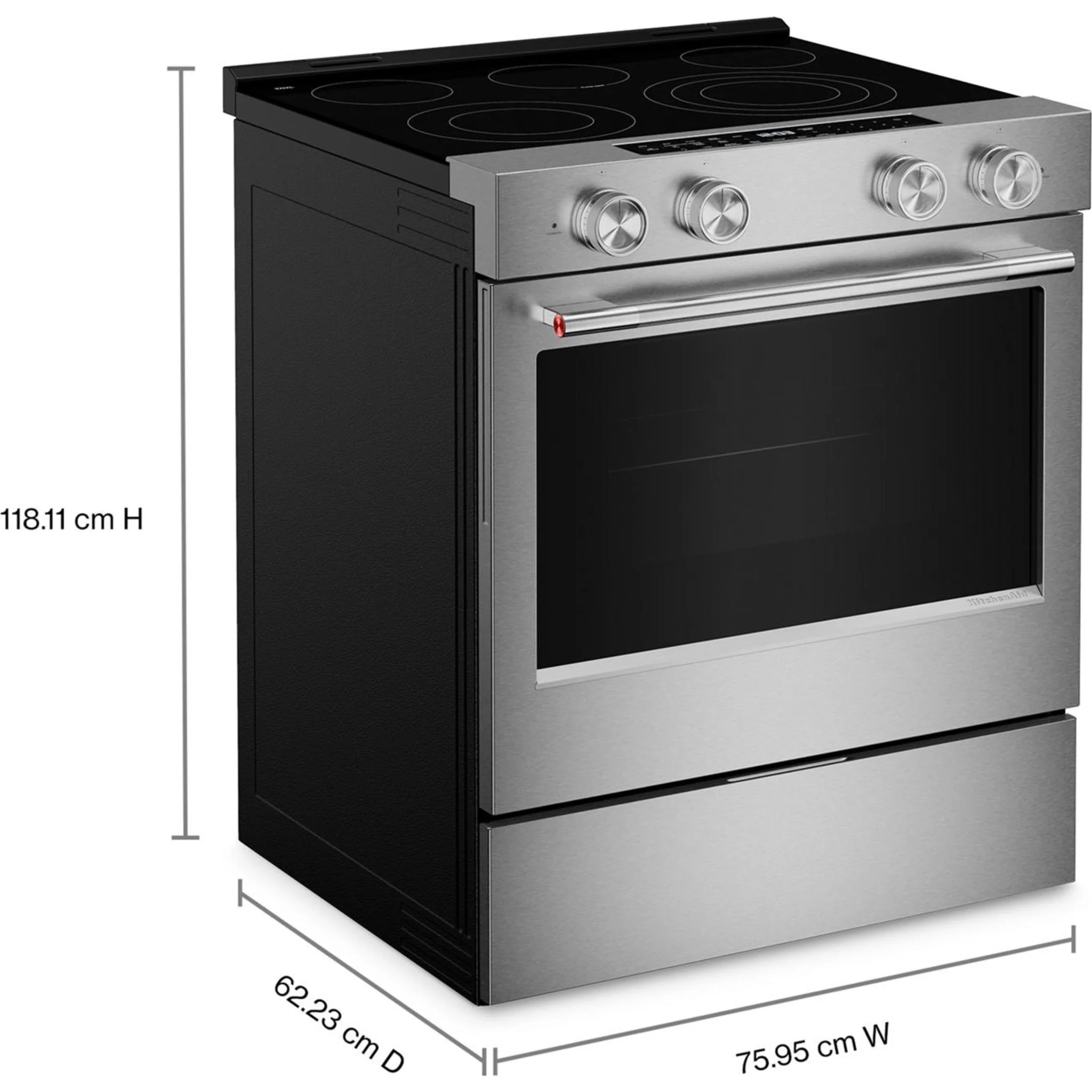KitchenAid 5.3 Cu. Ft. Freestanding Electric Range with Convection Cooking Modes -Fingerprint Resistant Stainless Steel (YKFES530SPS) - Image 3