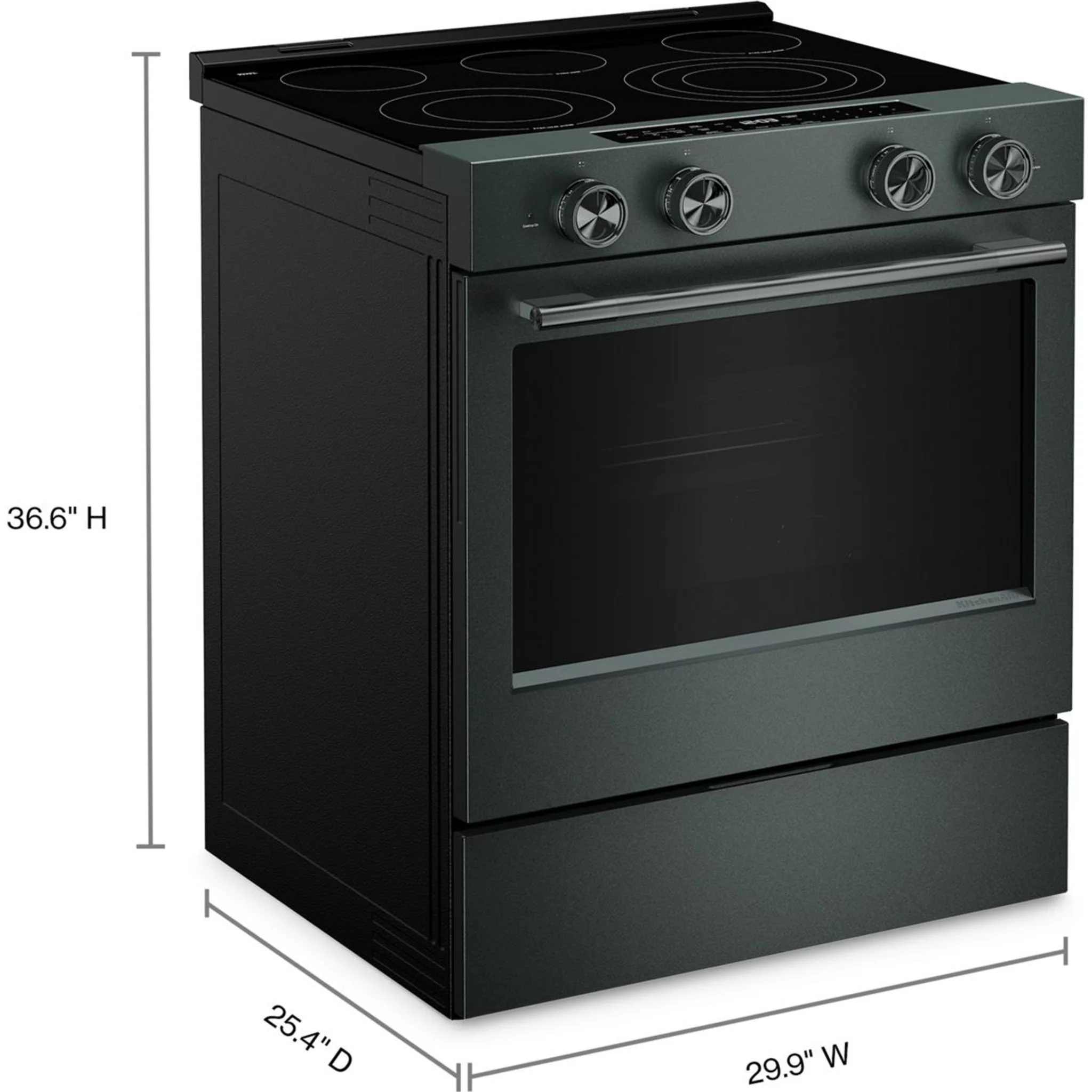 KitchenAid 5.3 Cu. Ft. Slide-in Electric Range with Two Even-HeatHyper Elements and Convection Cooking Modes -Juniper (YKSES530SJP) - Image 17