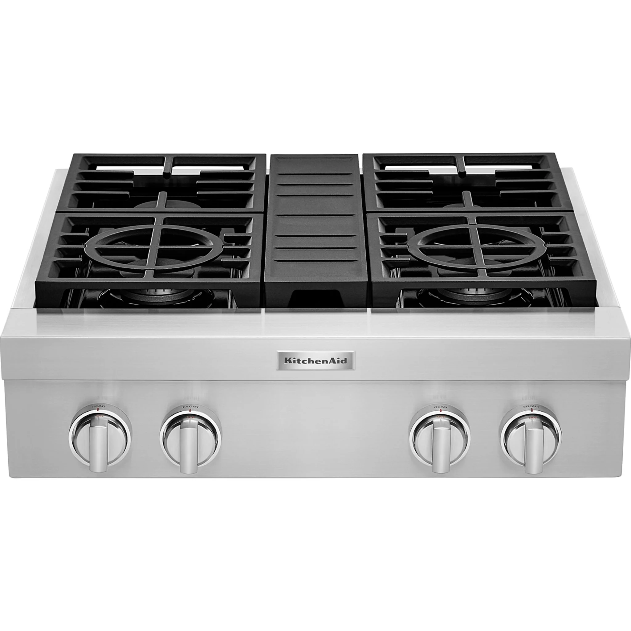KitchenAid 30'' 4-Burner Commercial-Style Gas Rangetop -Stainless Steel (KCGC500JSS) - Image 3