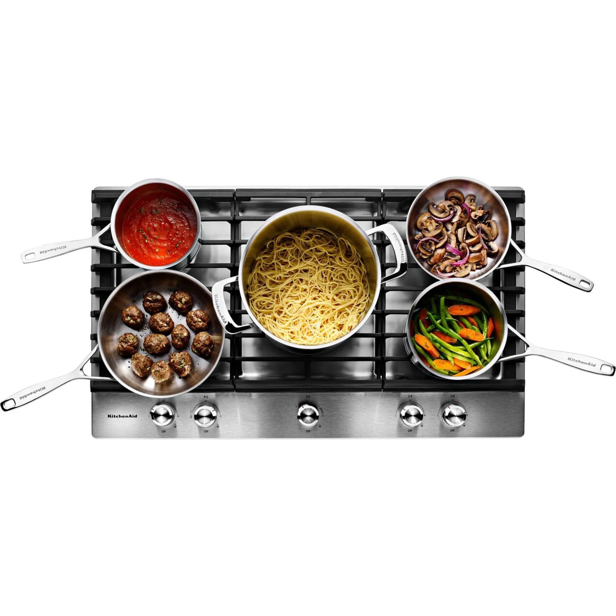 KitchenAid 30" 5-Burner Gas Cooktop -Stainless Steel (KCGS550ESS) - Image 11