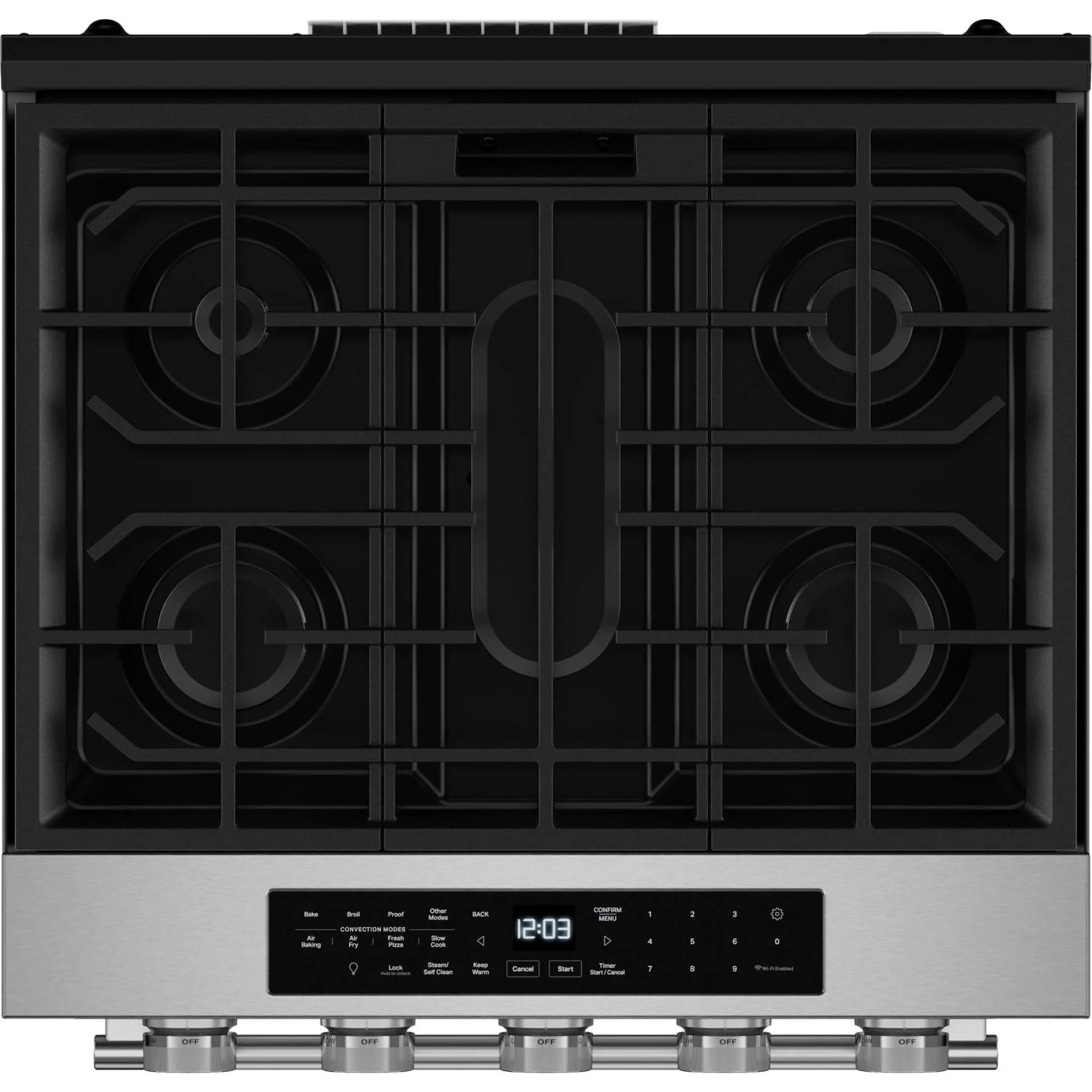 KitchenAid 5.0 Cu. Ft. Smart Slide-in Gas Range with Convection Cooking Modes -Fingerprint Resistant Stainless Steel (KSGS330SPS) - Image 10