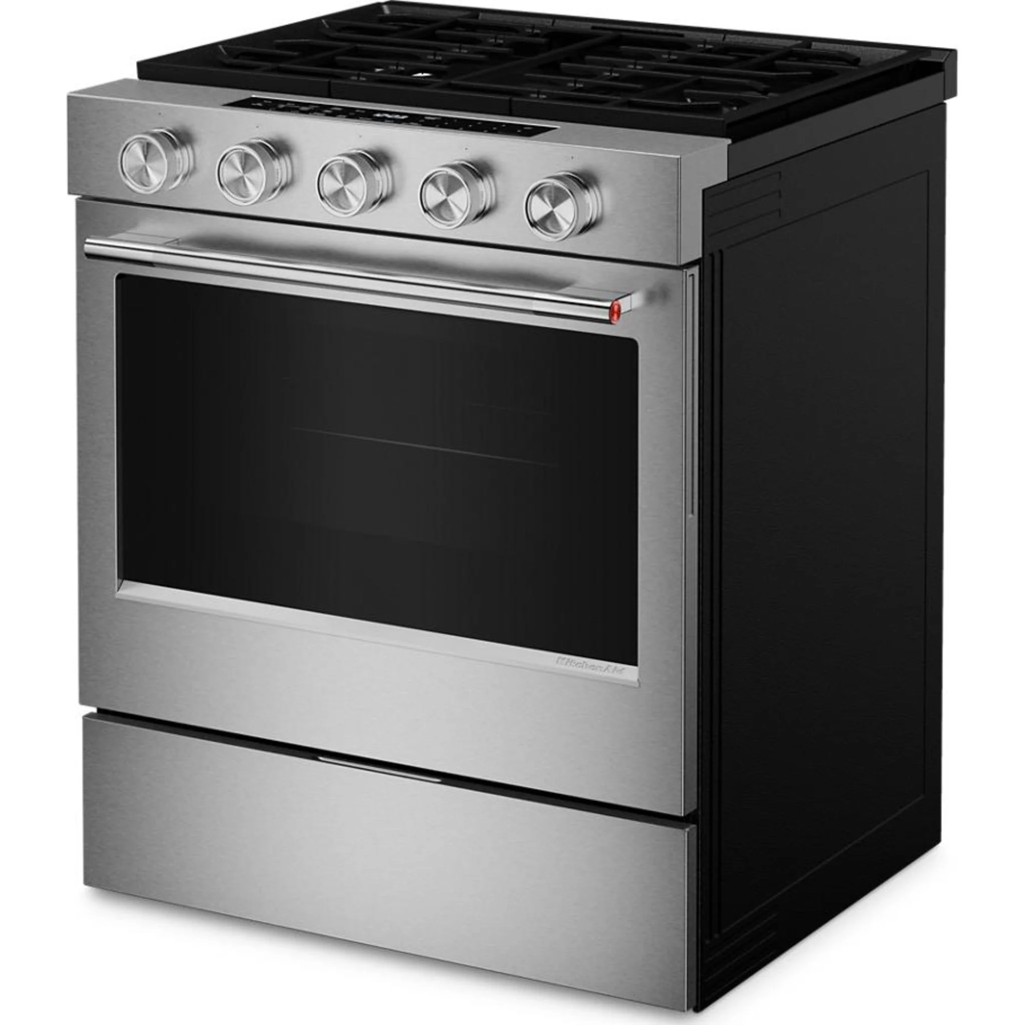 KitchenAid 5.0 Cu. Ft. Smart Slide-in Gas Range with Convection Cooking Modes -Fingerprint Resistant Stainless Steel (KSGS330SPS) - Image 4
