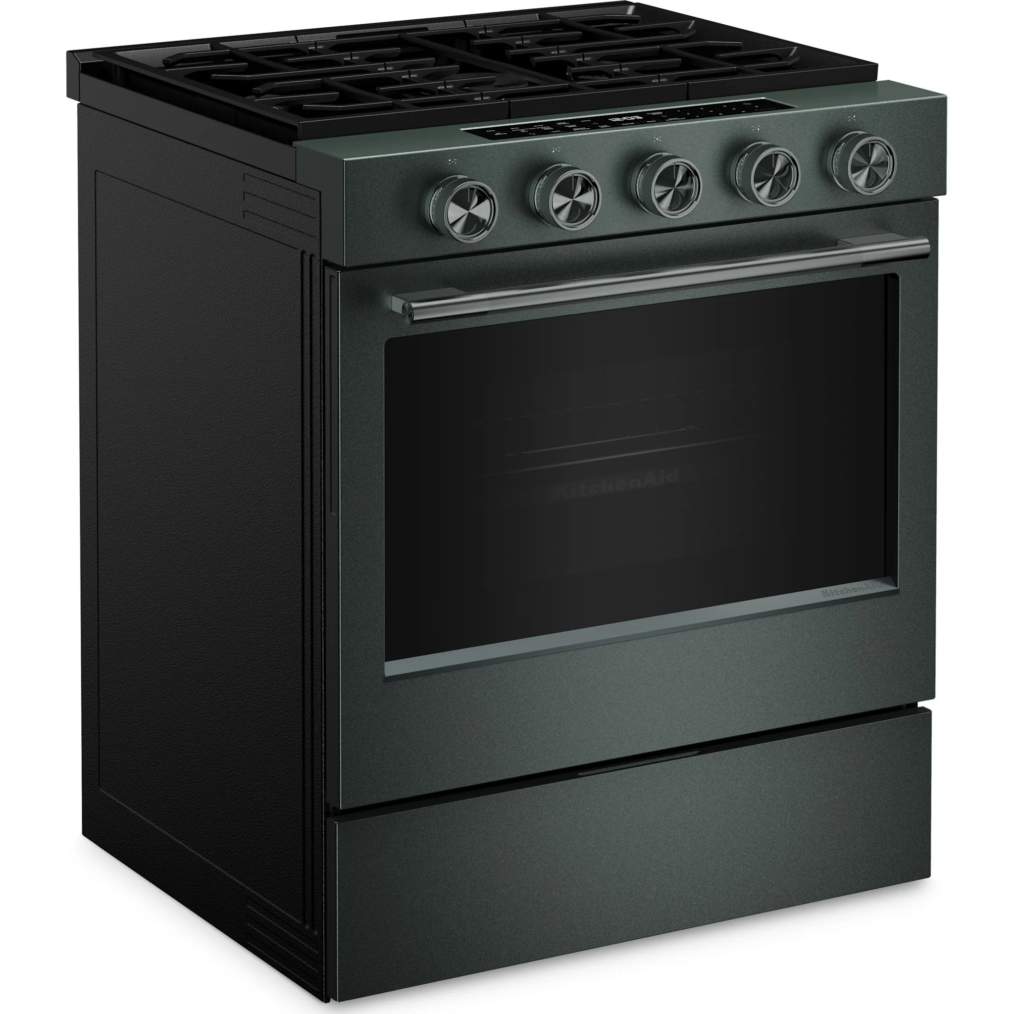 KitchenAid 5.0 Cu. Ft. Smart Slide-in Gas Range with Convection Cooking Modes and 2-in-1 Burner -Juniper (KSGS530SJP) - Image 2