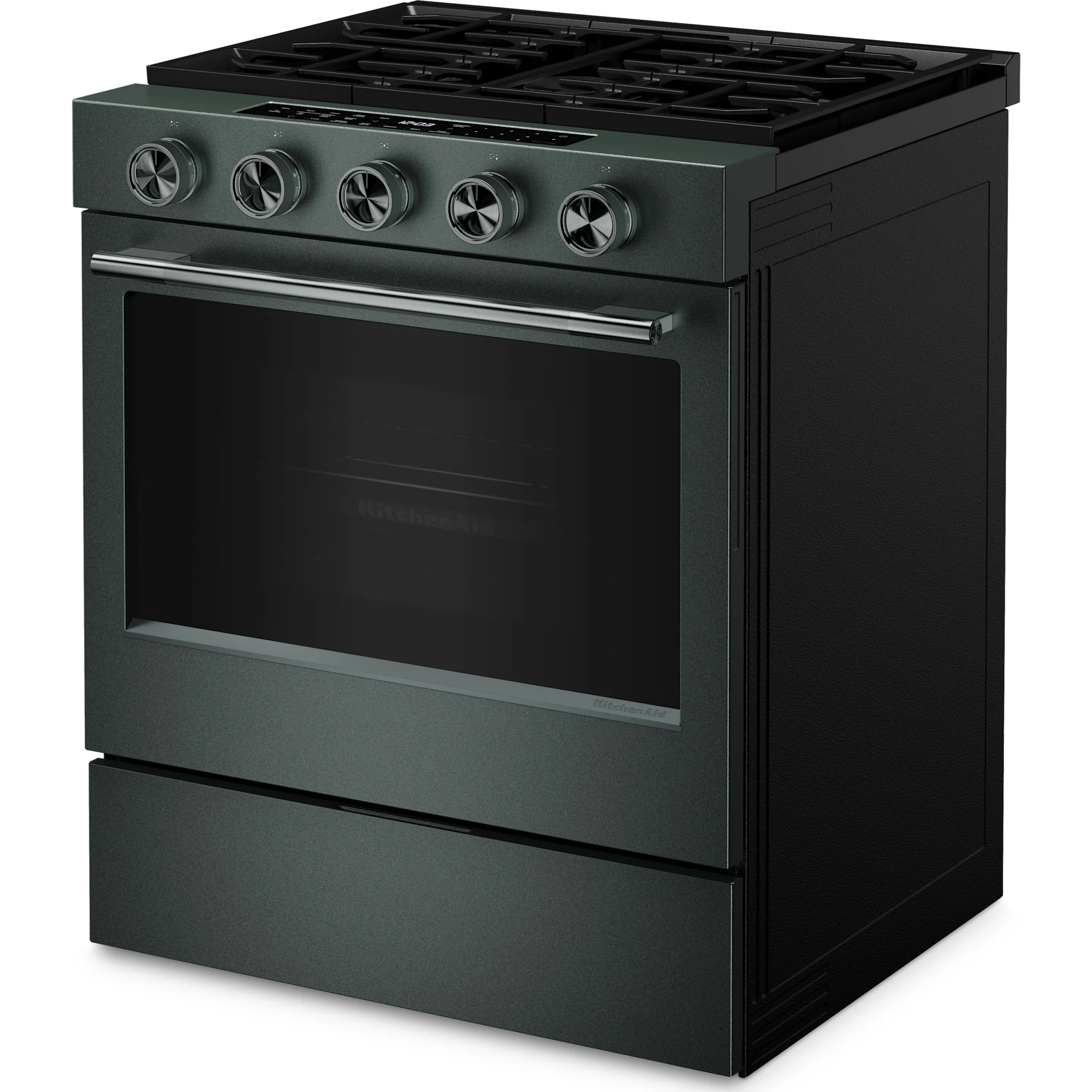 KitchenAid 5.0 Cu. Ft. Smart Slide-in Gas Range with Convection Cooking Modes and 2-in-1 Burner -Juniper (KSGS530SJP) - Image 3
